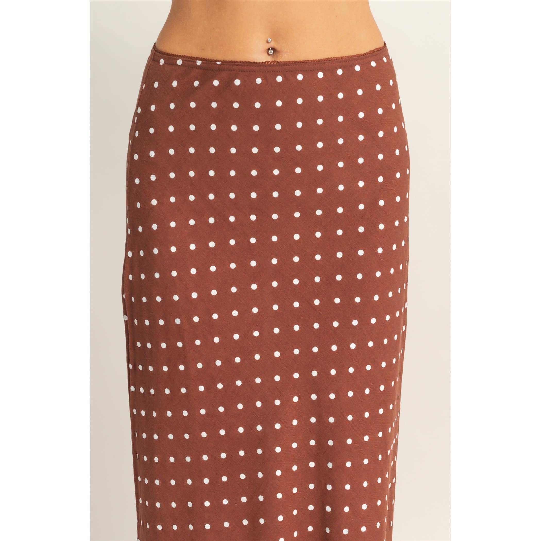 Polka Dot A-Line Skirt