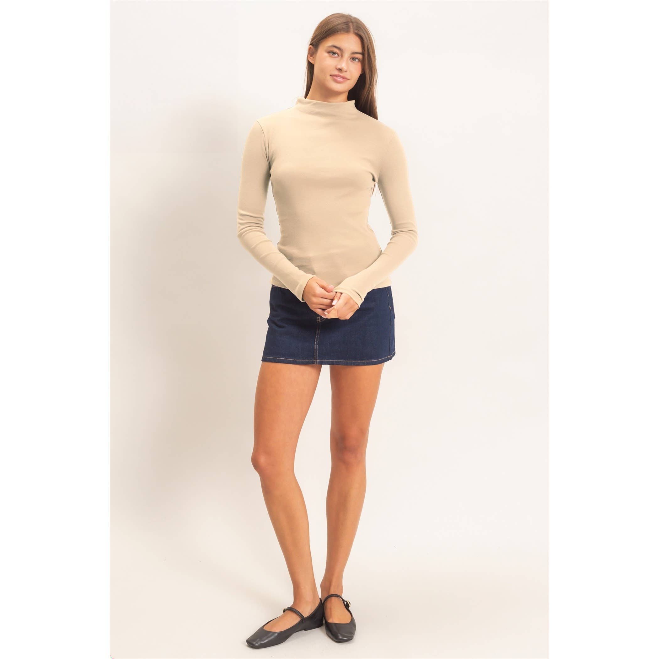 Mock Neck Long Sleeve