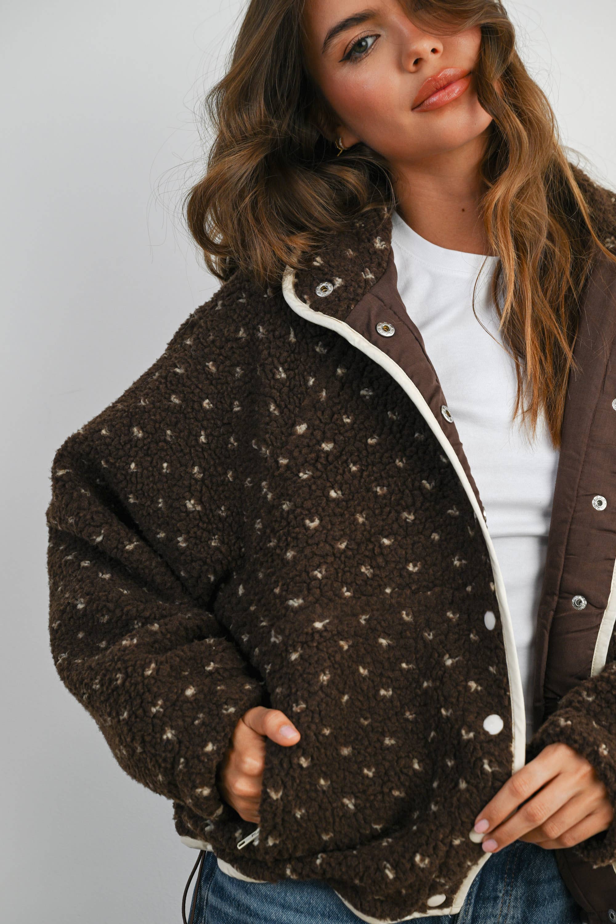High Pile Fleece Puffer Jacket - BMJ7831