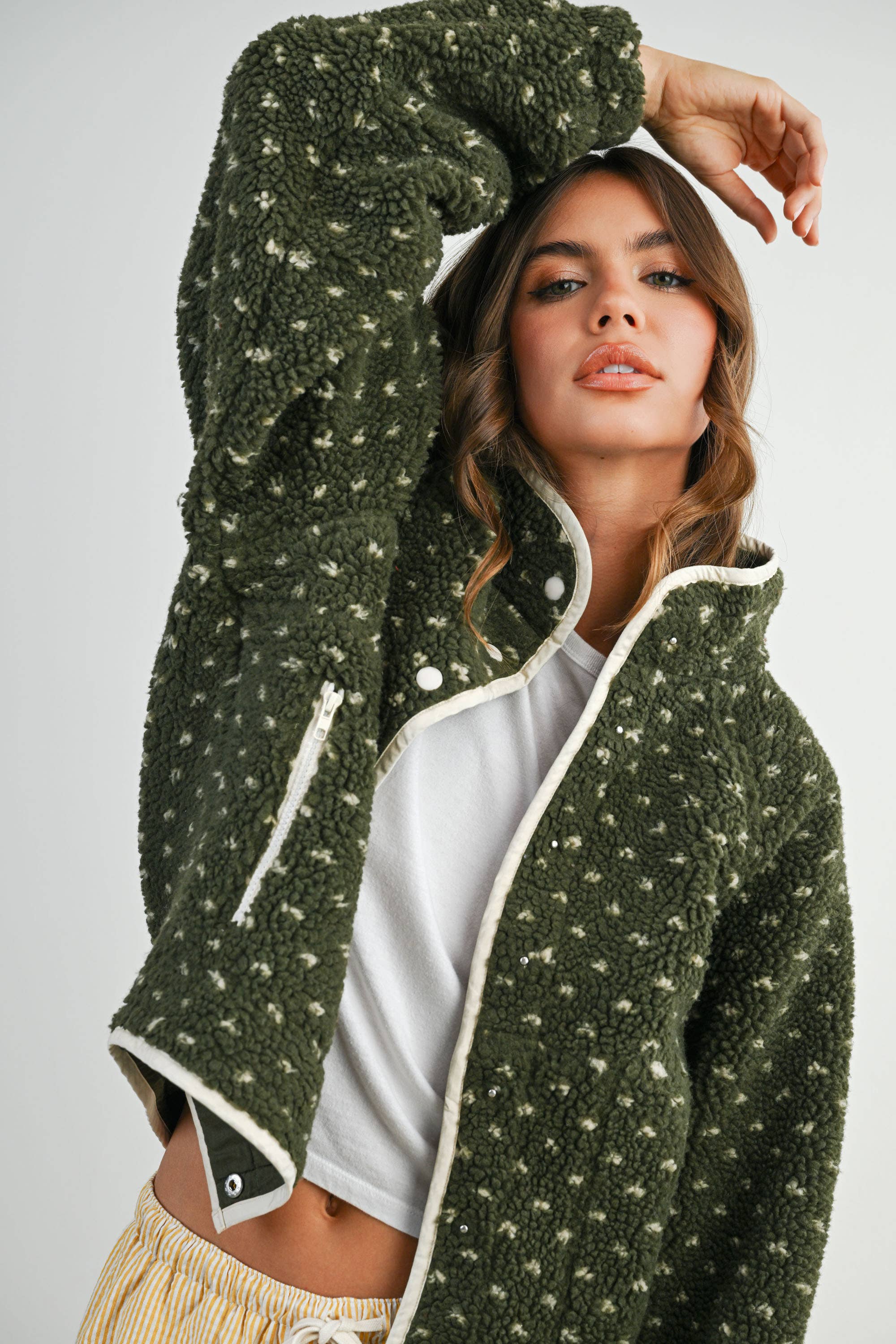High Pile Fleece Puffer Jacket - BMJ7831