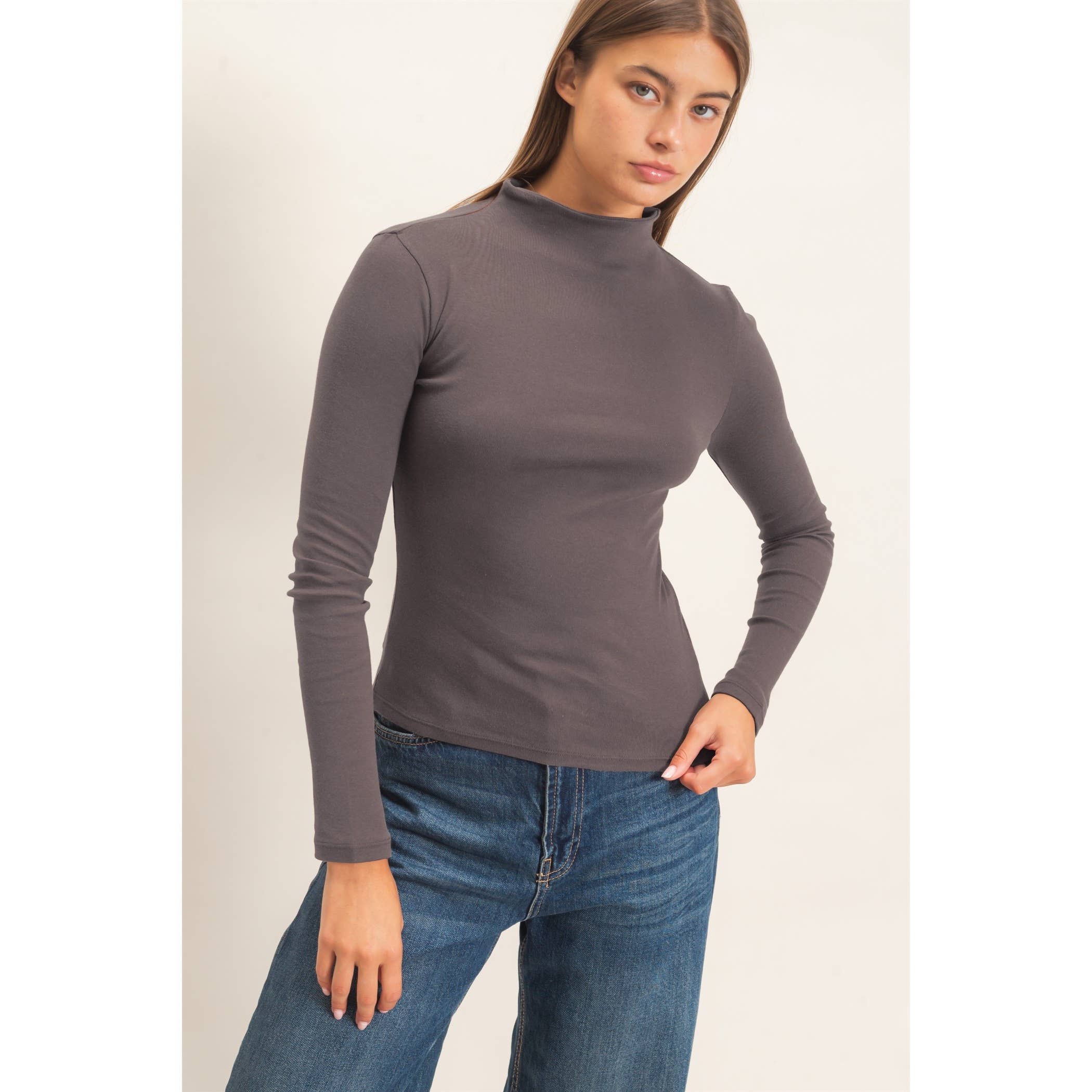 Mock Neck Long Sleeve