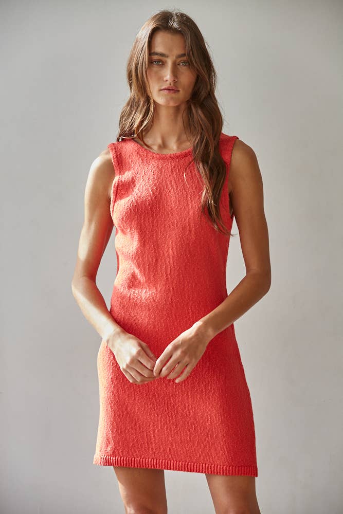 Round Neck Sleeveless Mini