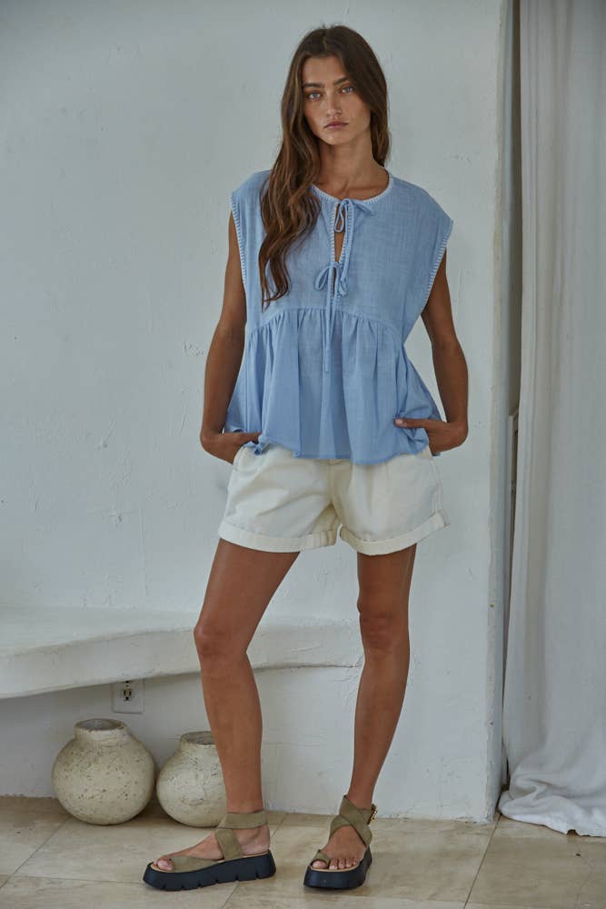 Sleeveless Baby Doll Top