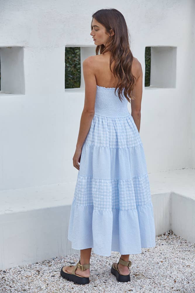 Gingham Smocked Maxi