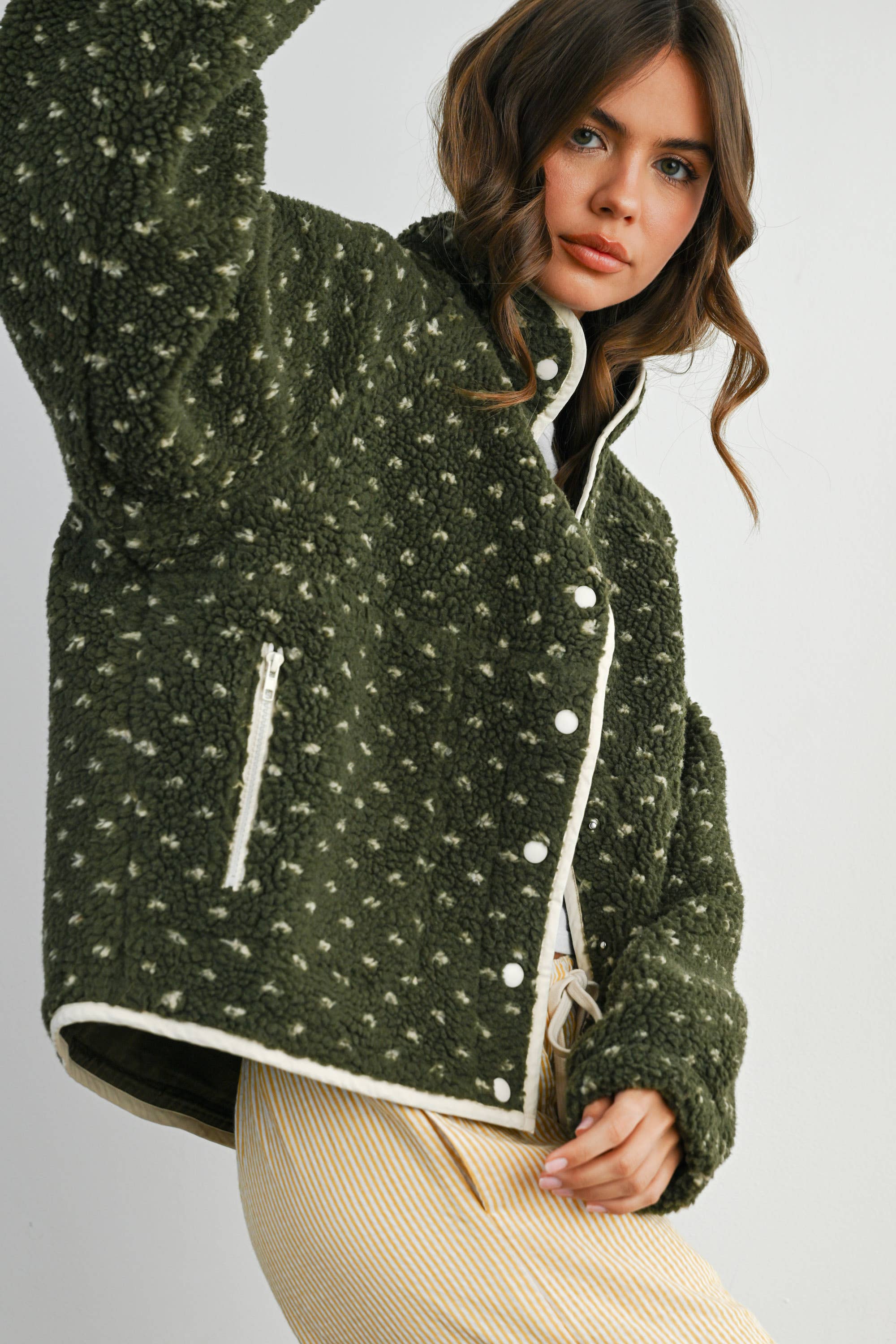 High Pile Fleece Puffer Jacket - BMJ7831