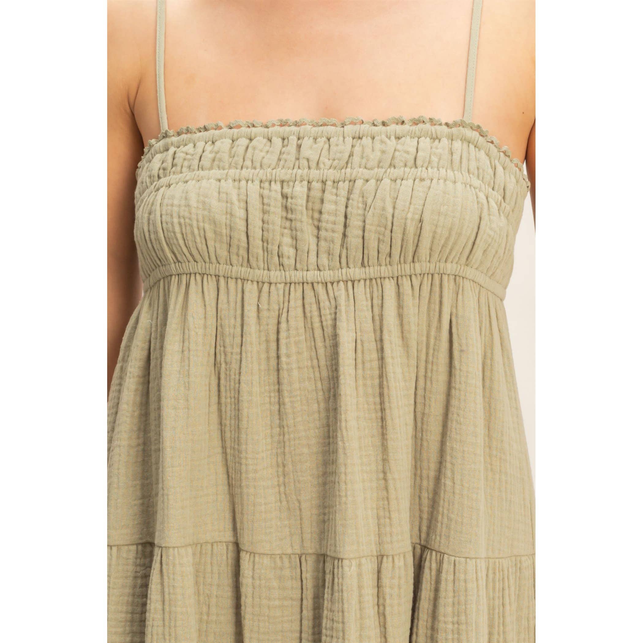 Smocked Tiered Maxi Dress