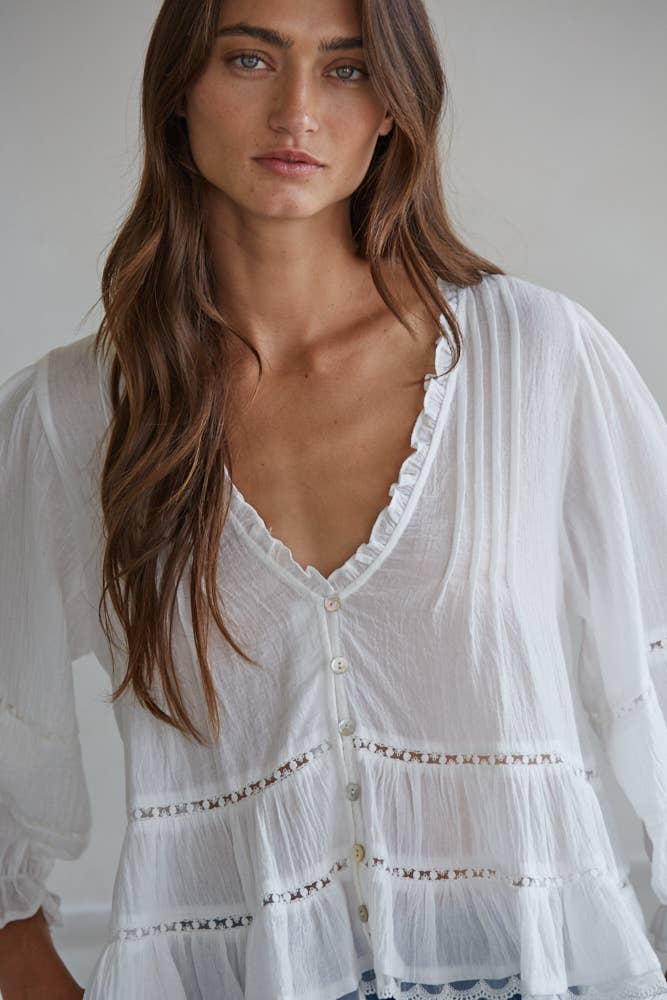 Kait Woven Cotton Top