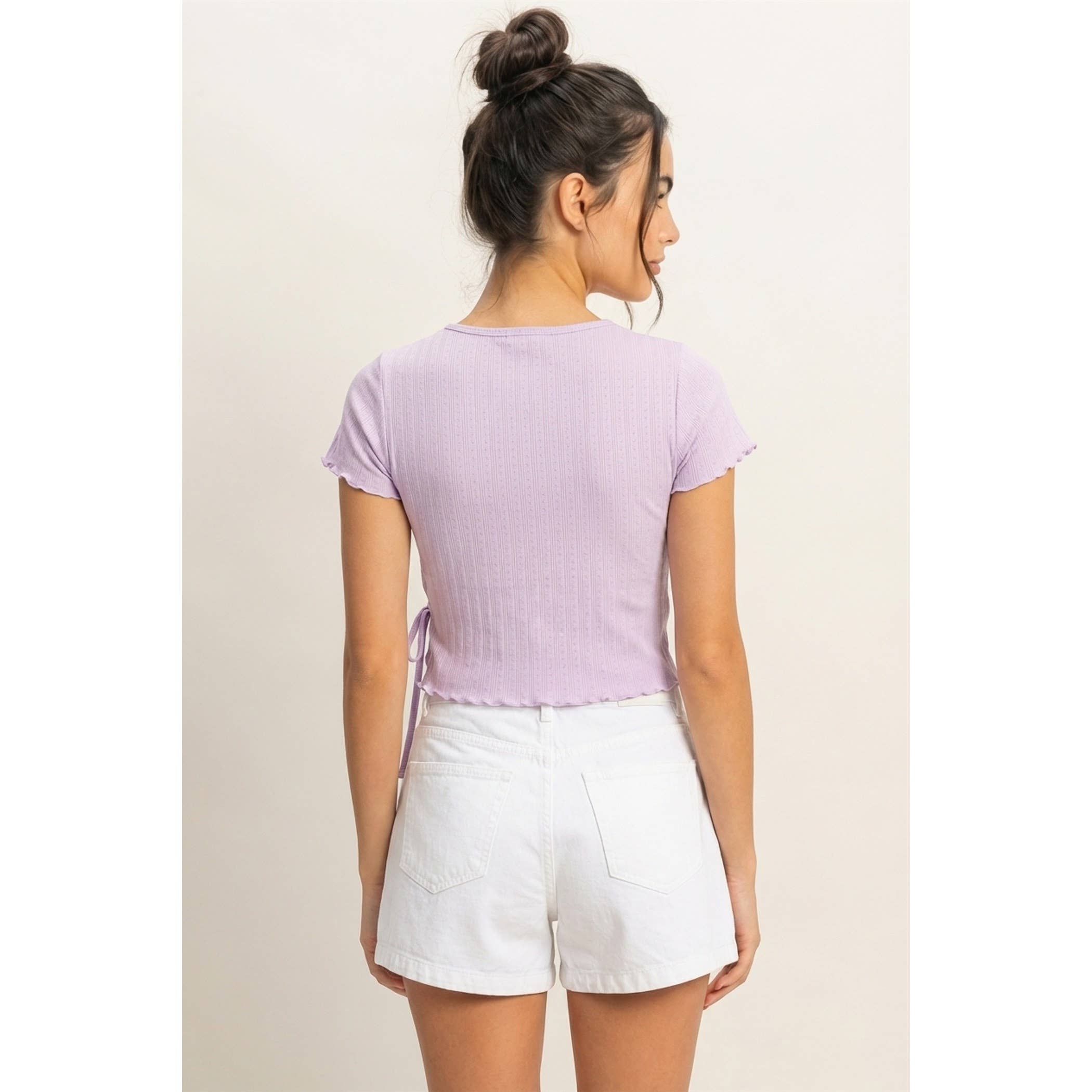 Tie Front Wrap Crop Top