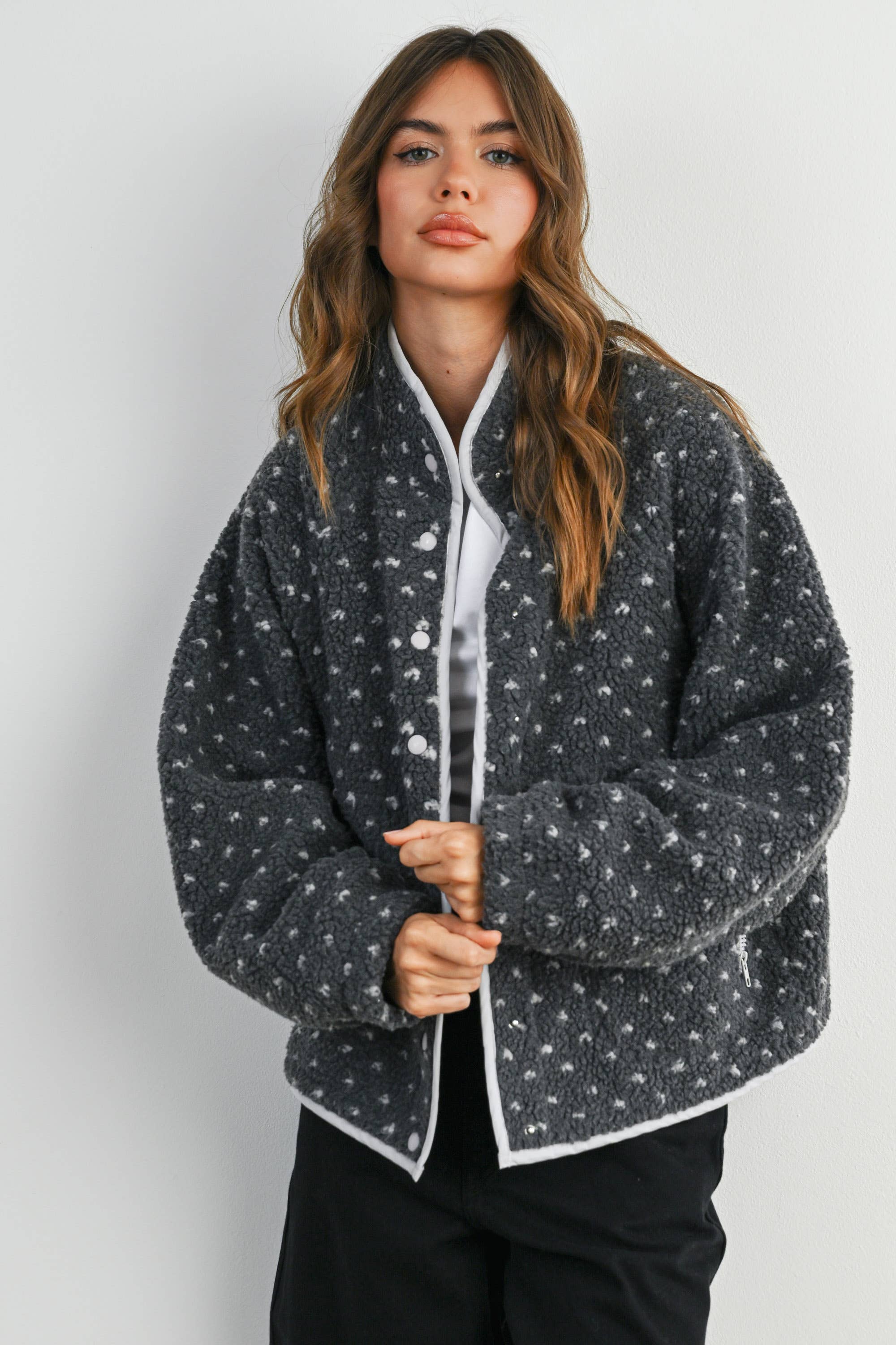 High Pile Fleece Puffer Jacket - BMJ7831