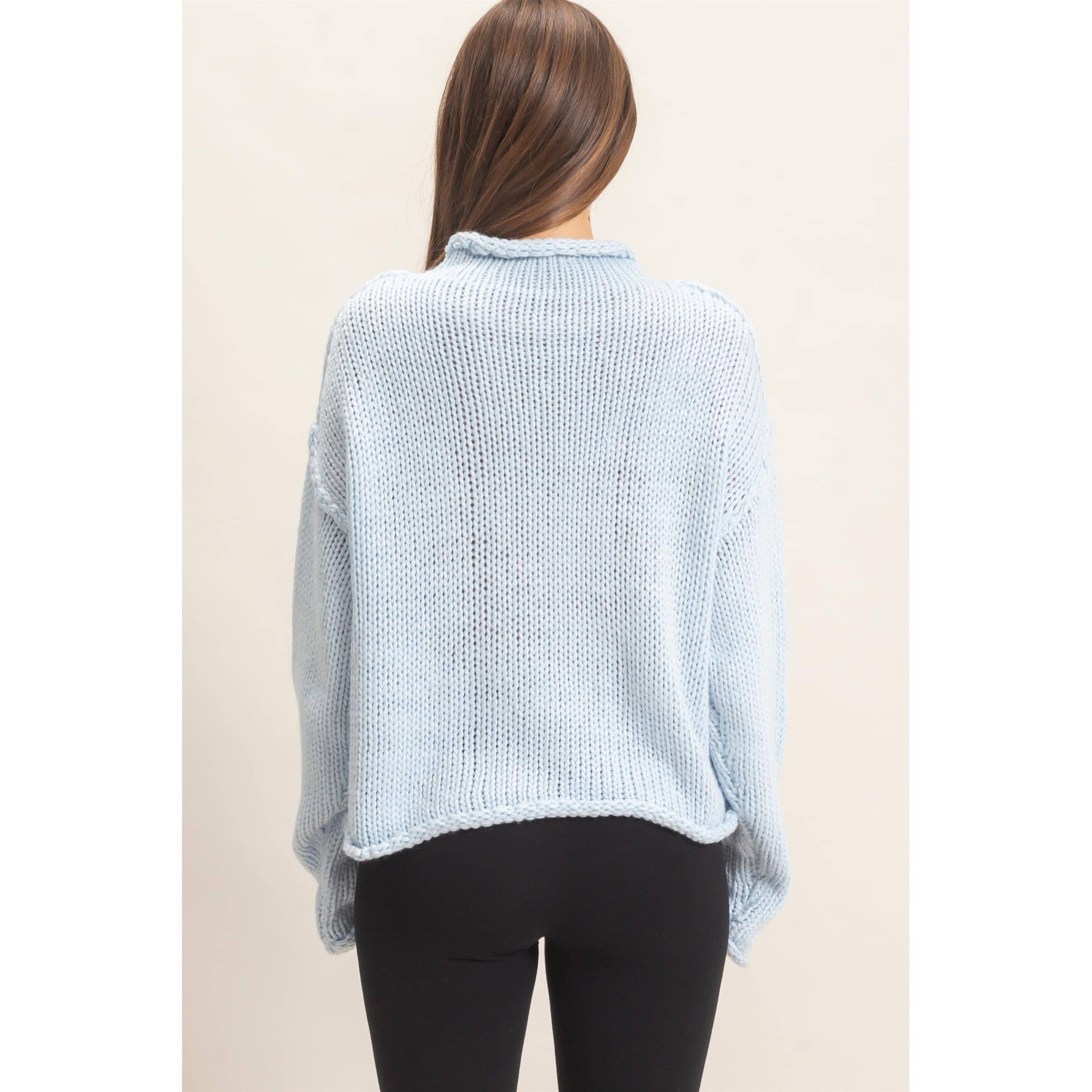 Rolled Collar Sweater