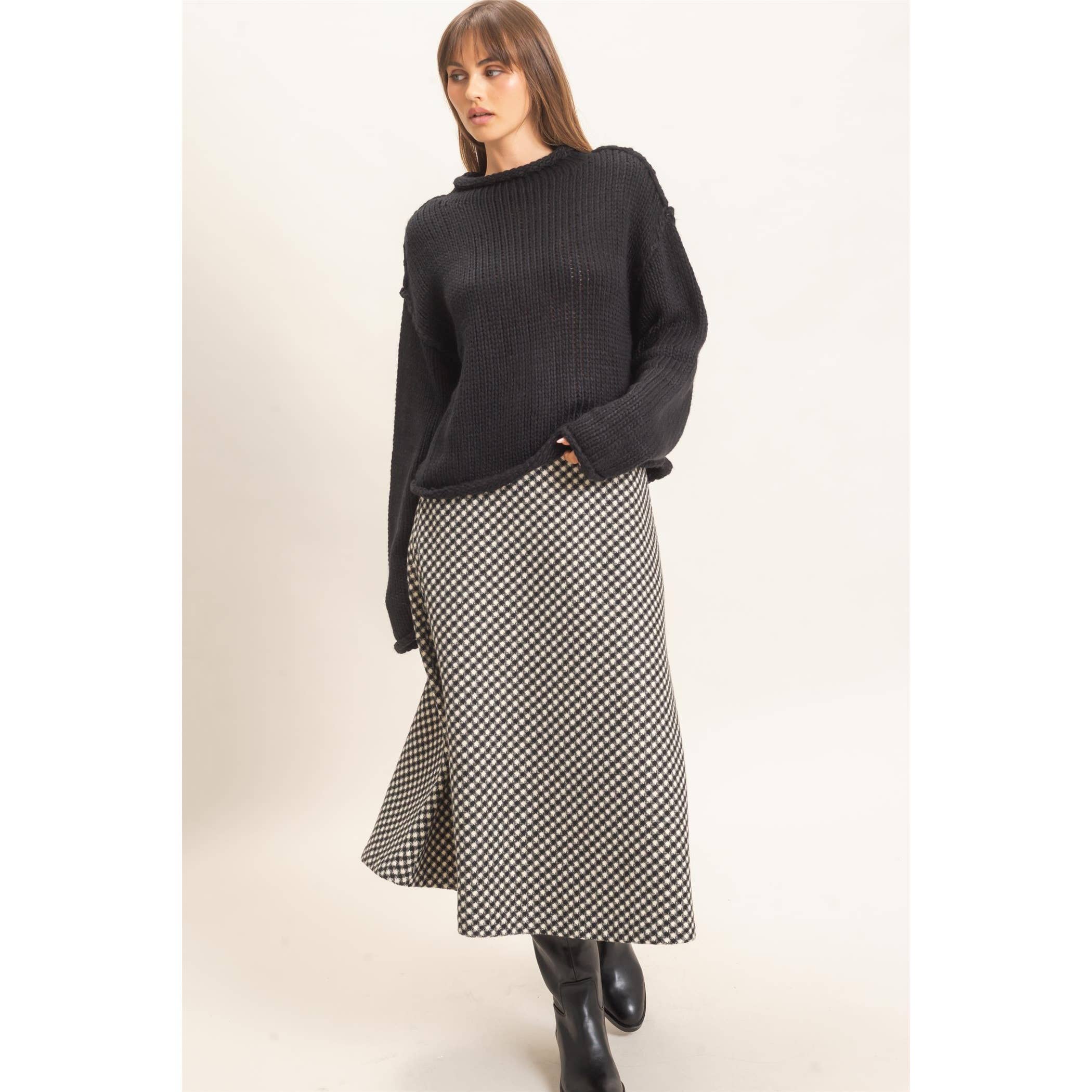 Rolled Collar Sweater