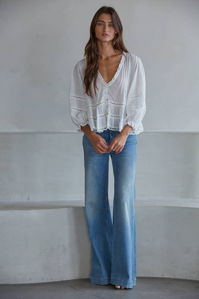 Kait Woven Cotton Top