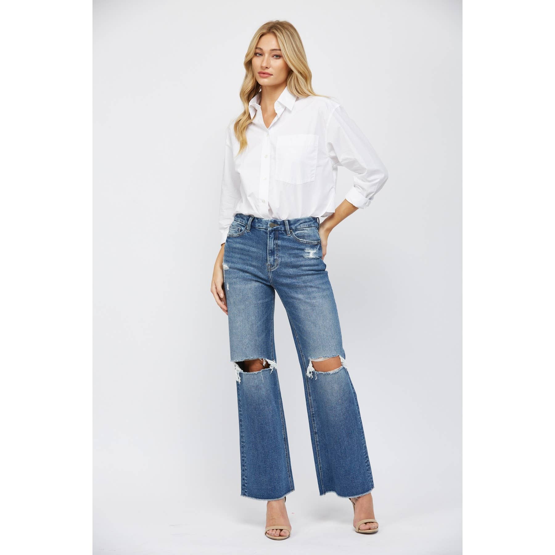 Regal Super High Rise Wide Leg Jeans