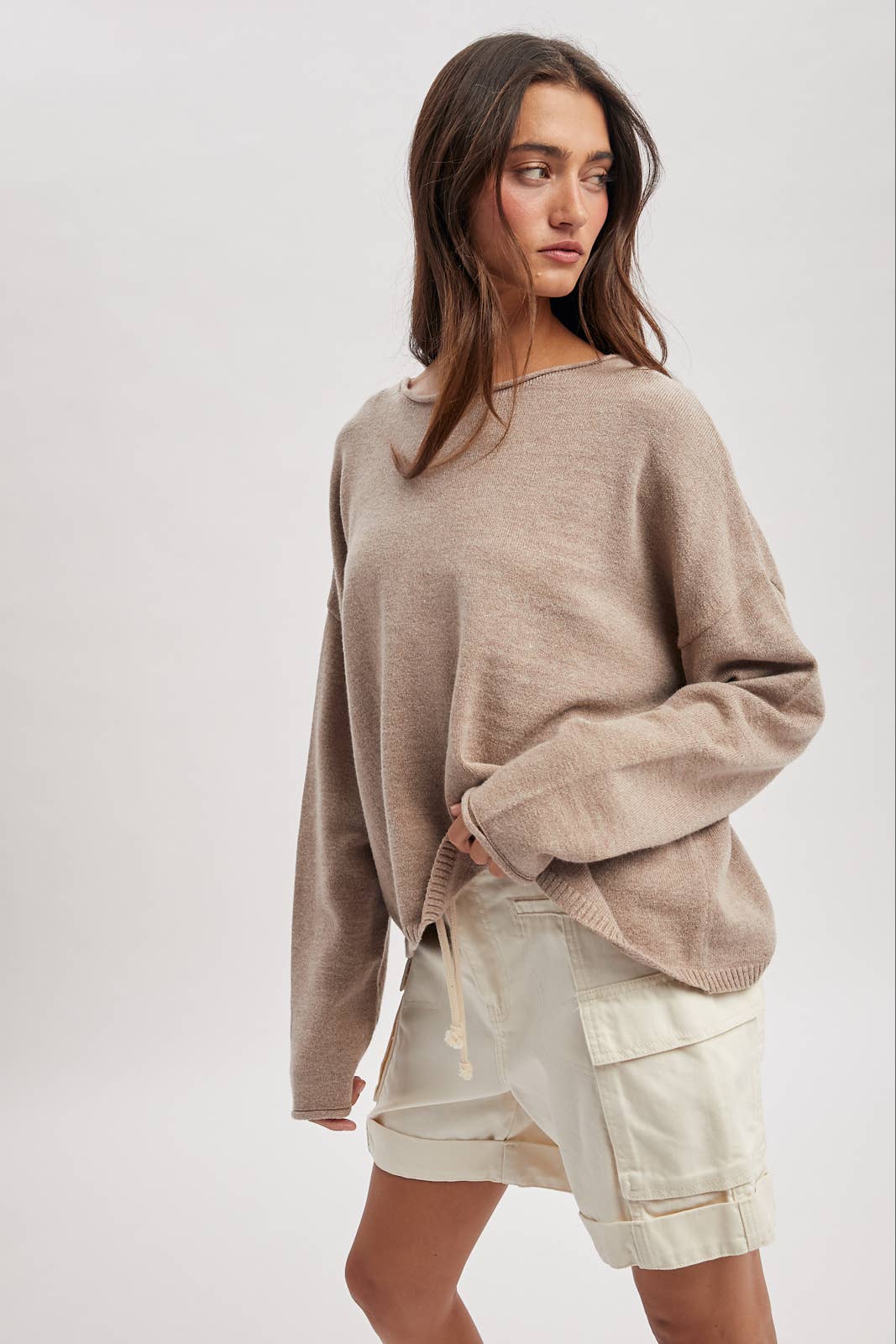 BOAT NECK LIGHTWEIGHT SWEATER