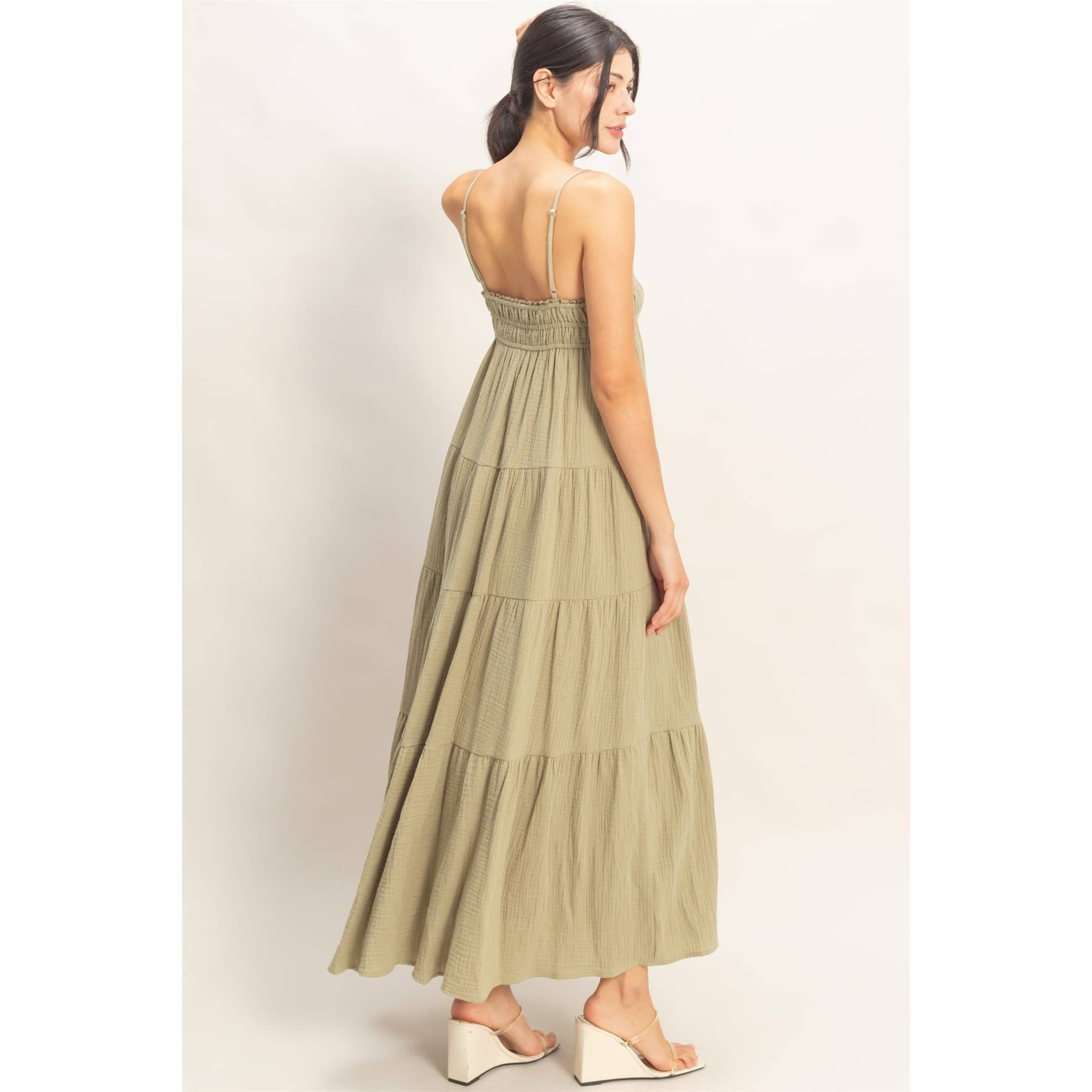 Smocked Tiered Maxi Dress