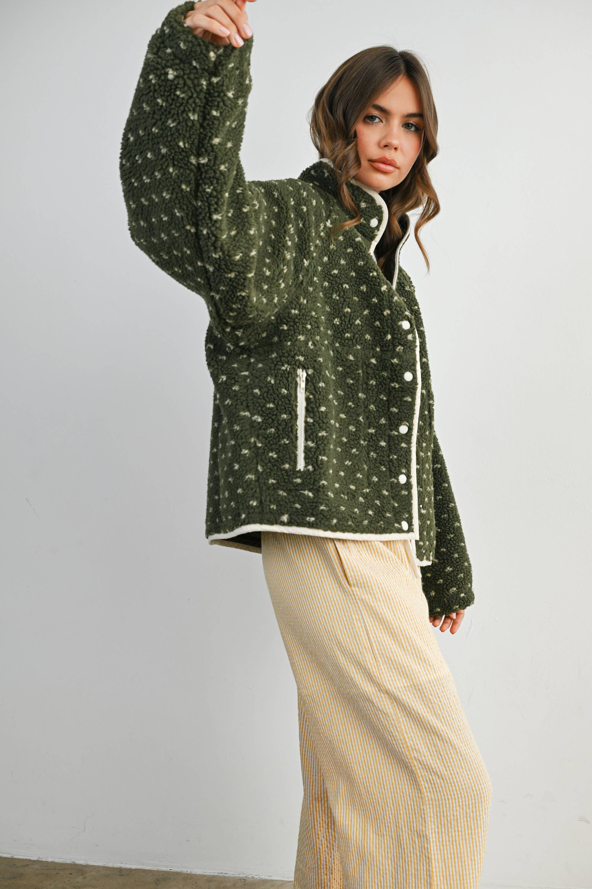 High Pile Fleece Puffer Jacket - BMJ7831