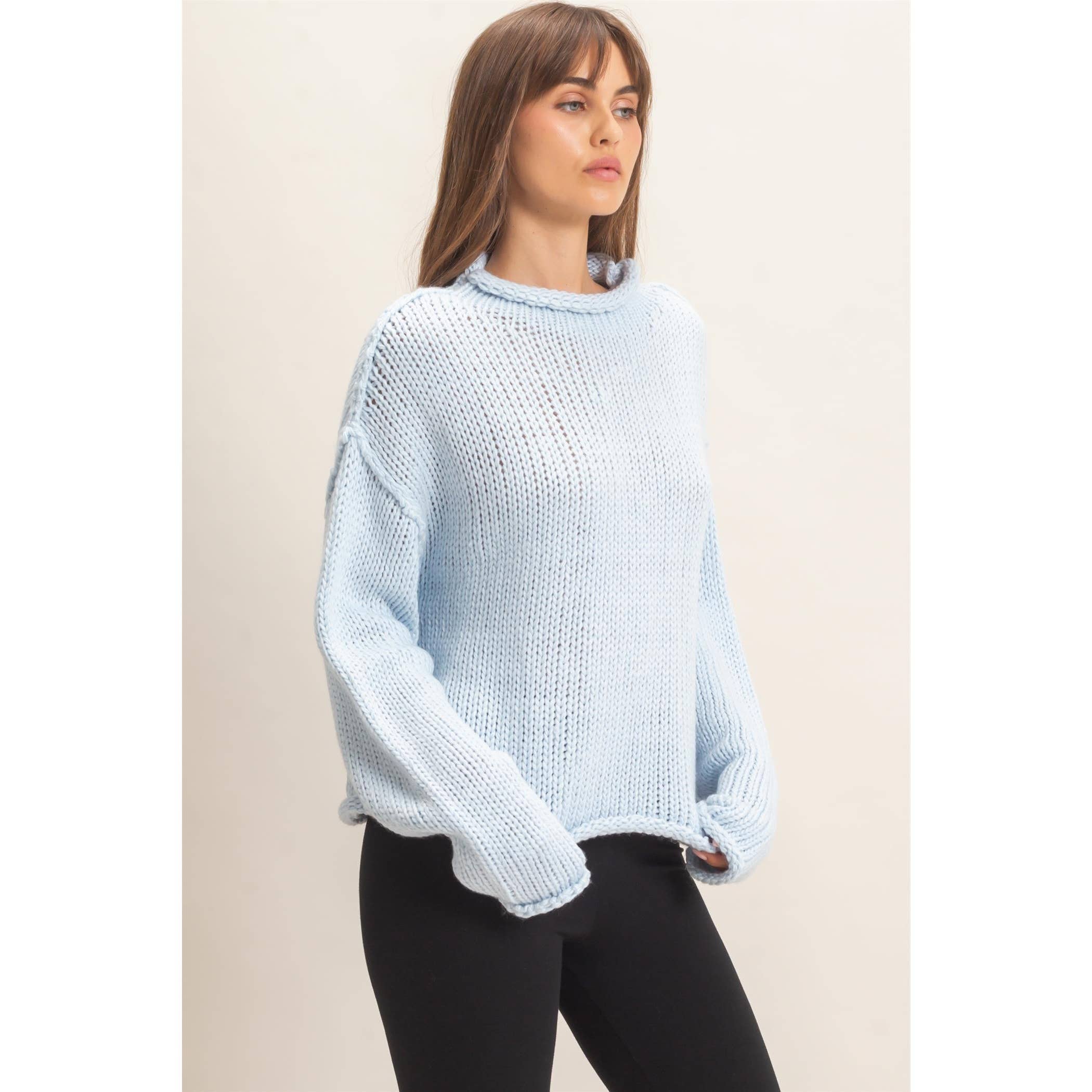 Rolled Collar Sweater