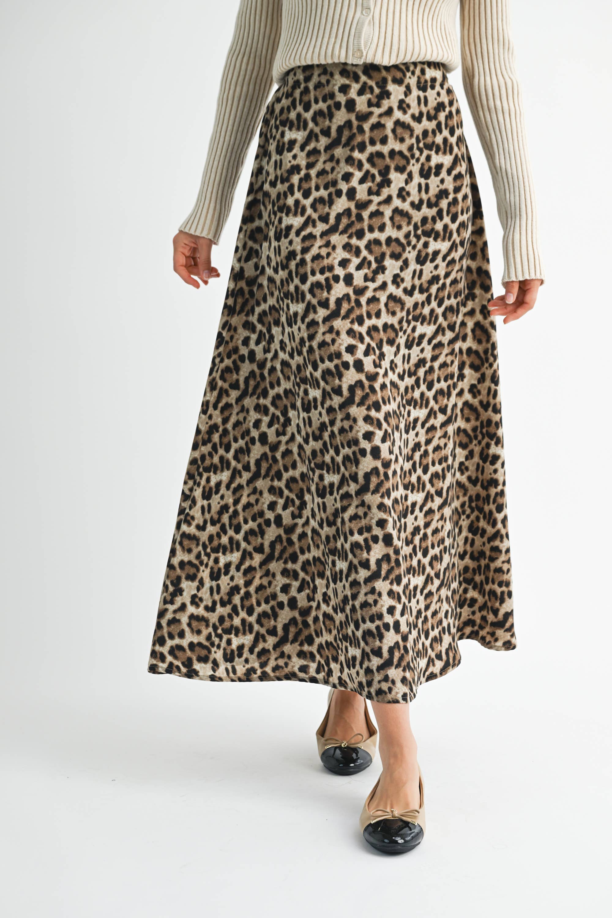 Verine Leopard Maxi Skirt