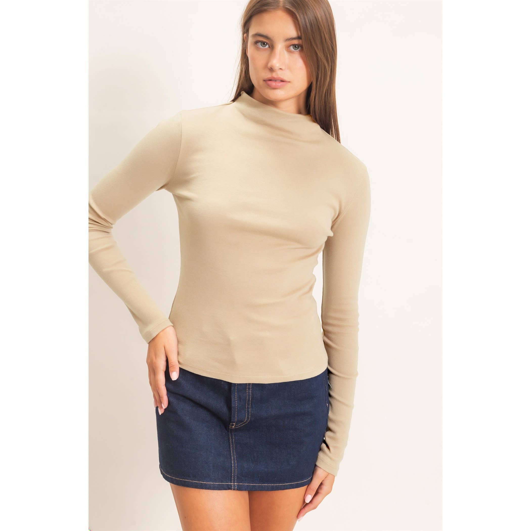 Mock Neck Long Sleeve