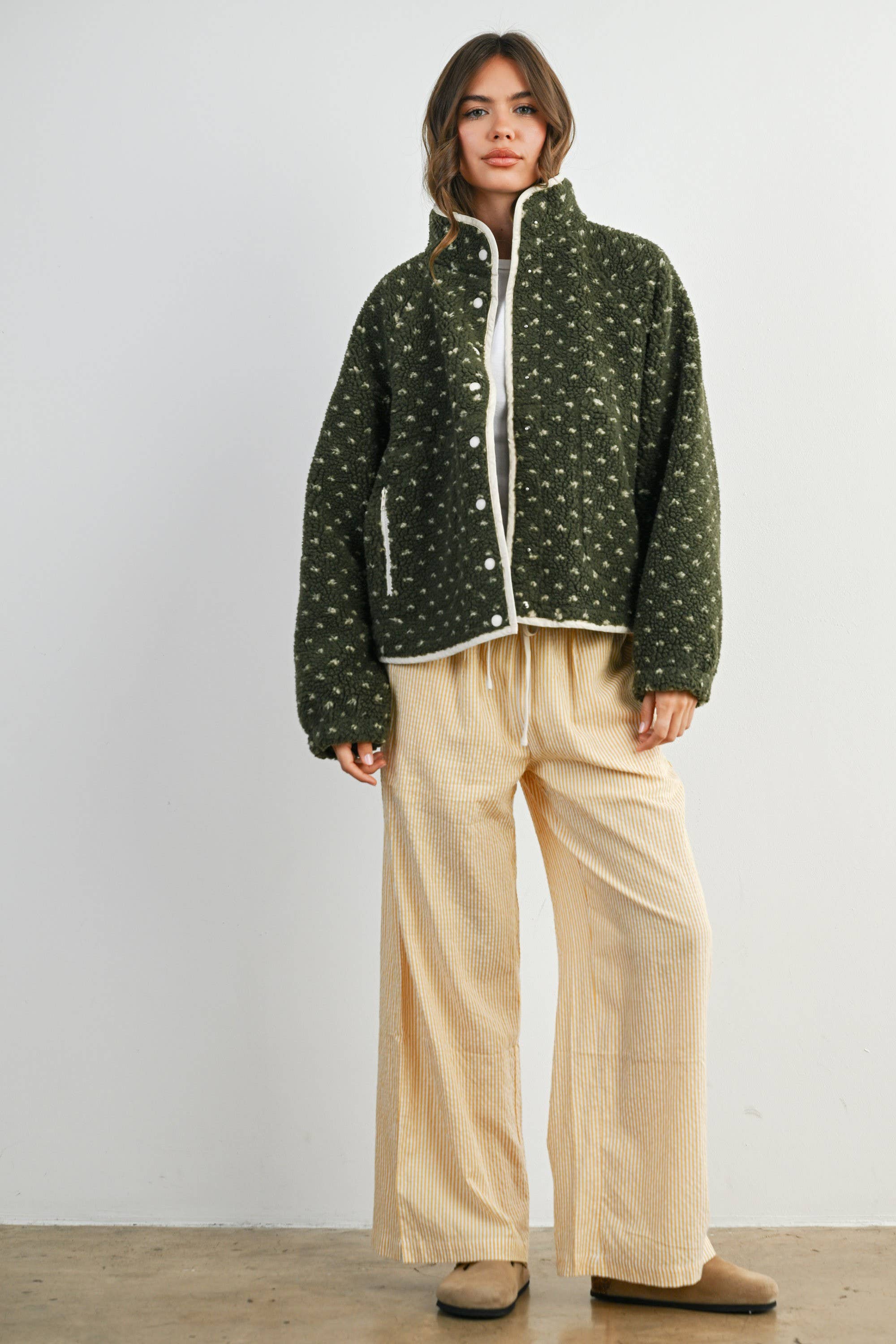 High Pile Fleece Puffer Jacket - BMJ7831
