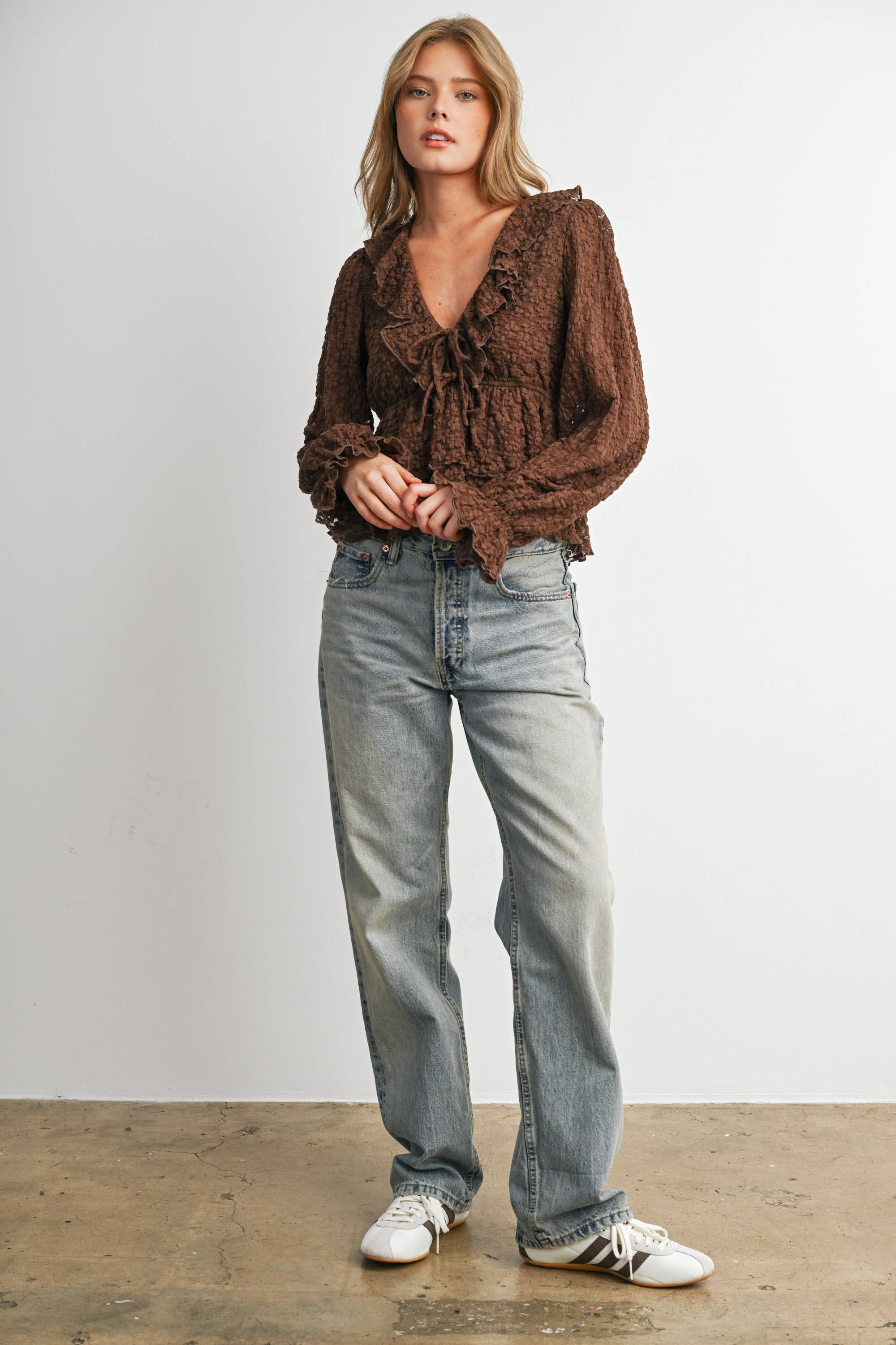 Lace Ruffle Blouse