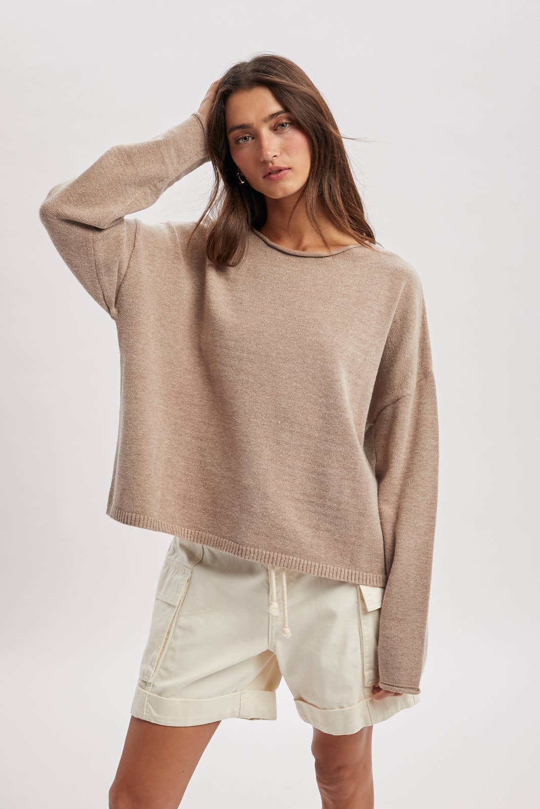 BOAT NECK LIGHTWEIGHT SWEATER