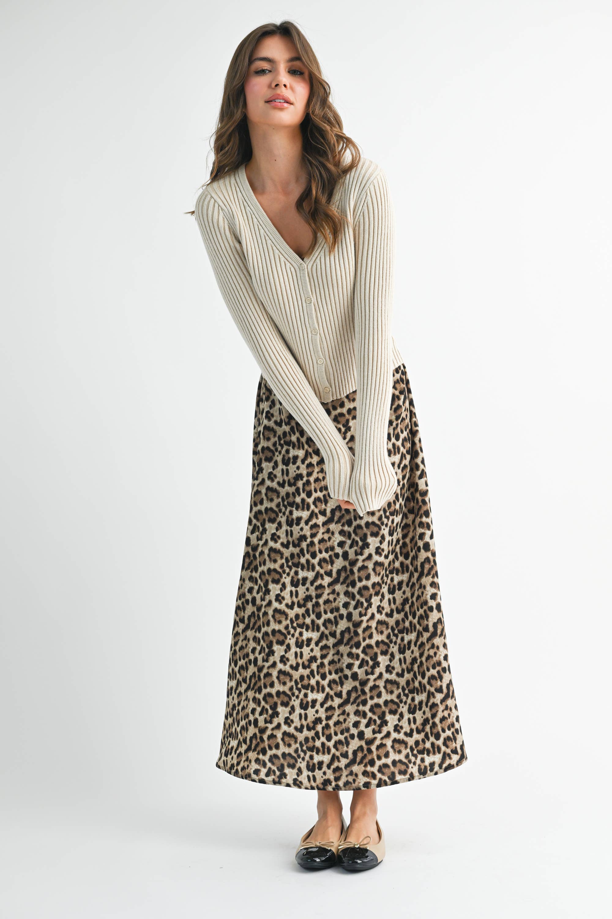 Verine Leopard Maxi Skirt