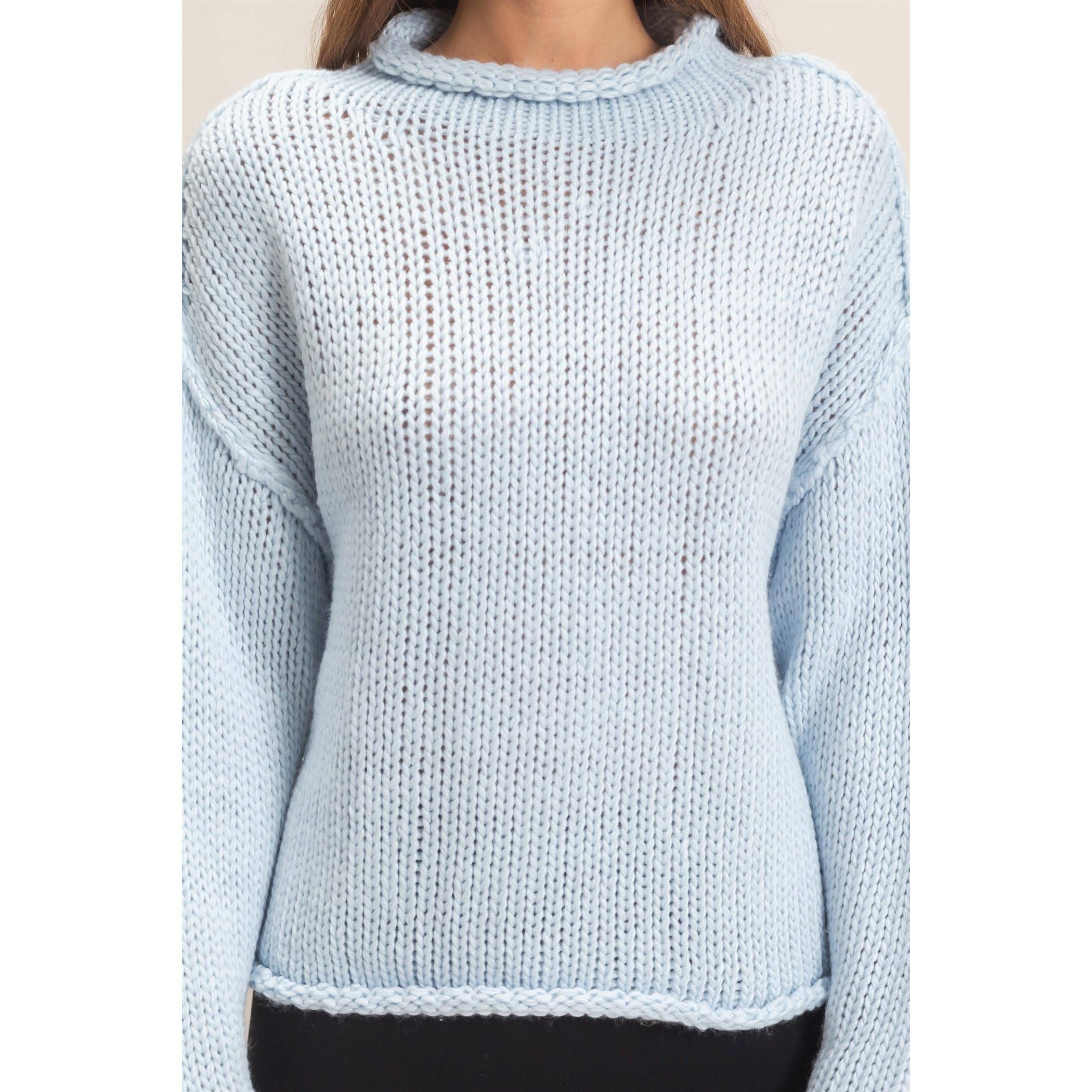 Rolled Collar Sweater