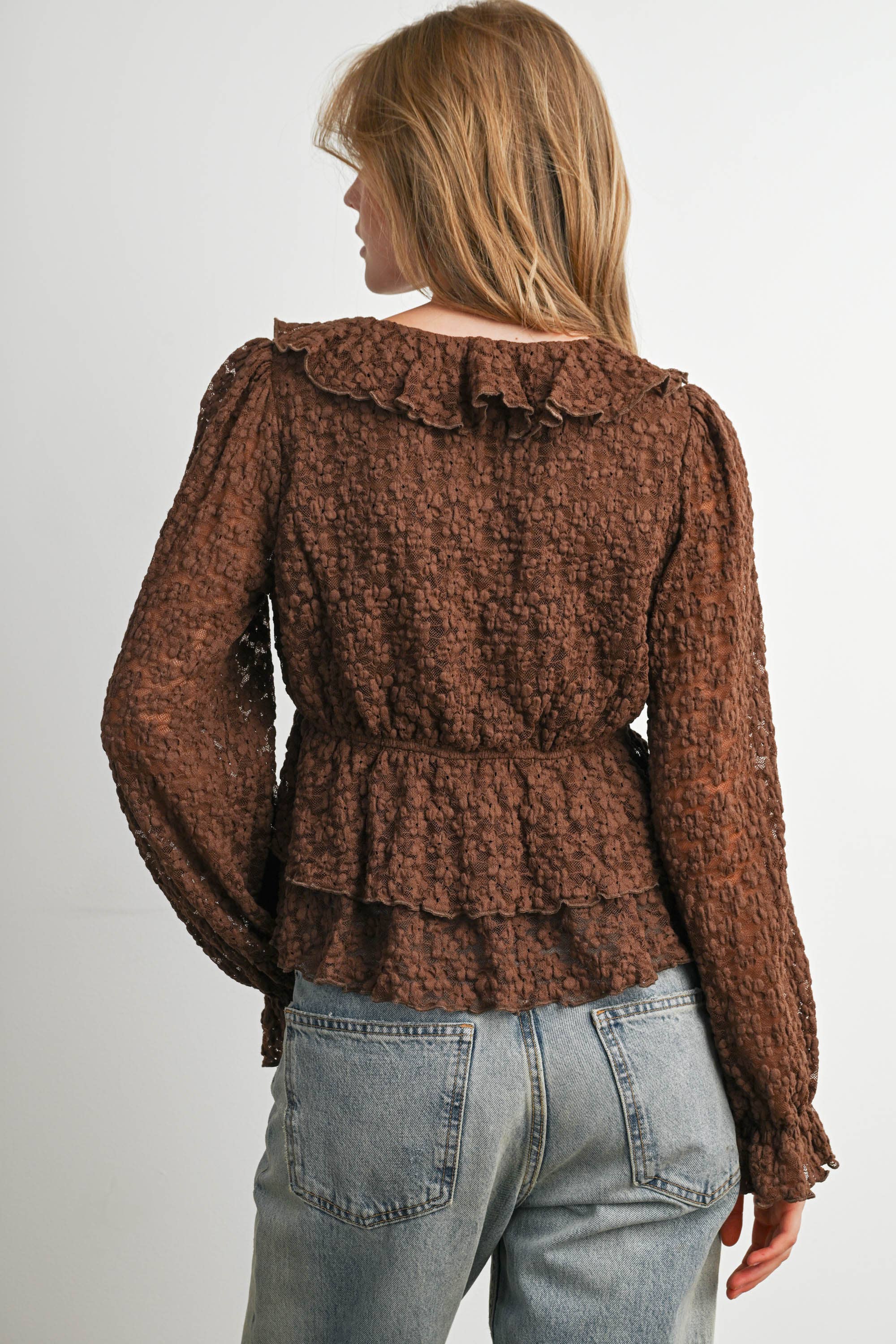 Lace Ruffle Blouse