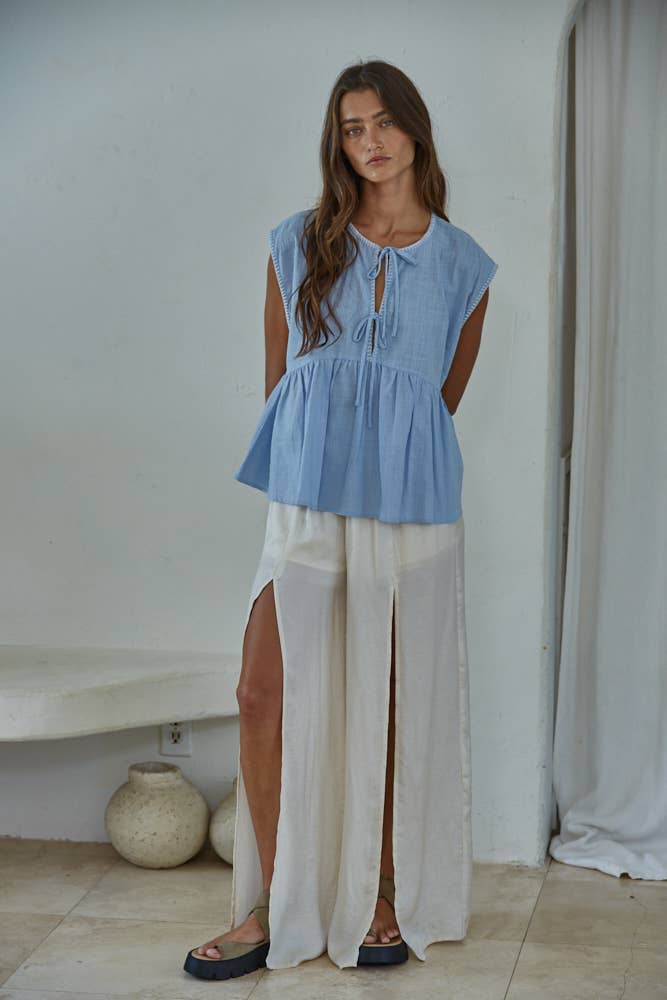 Sleeveless Baby Doll Top