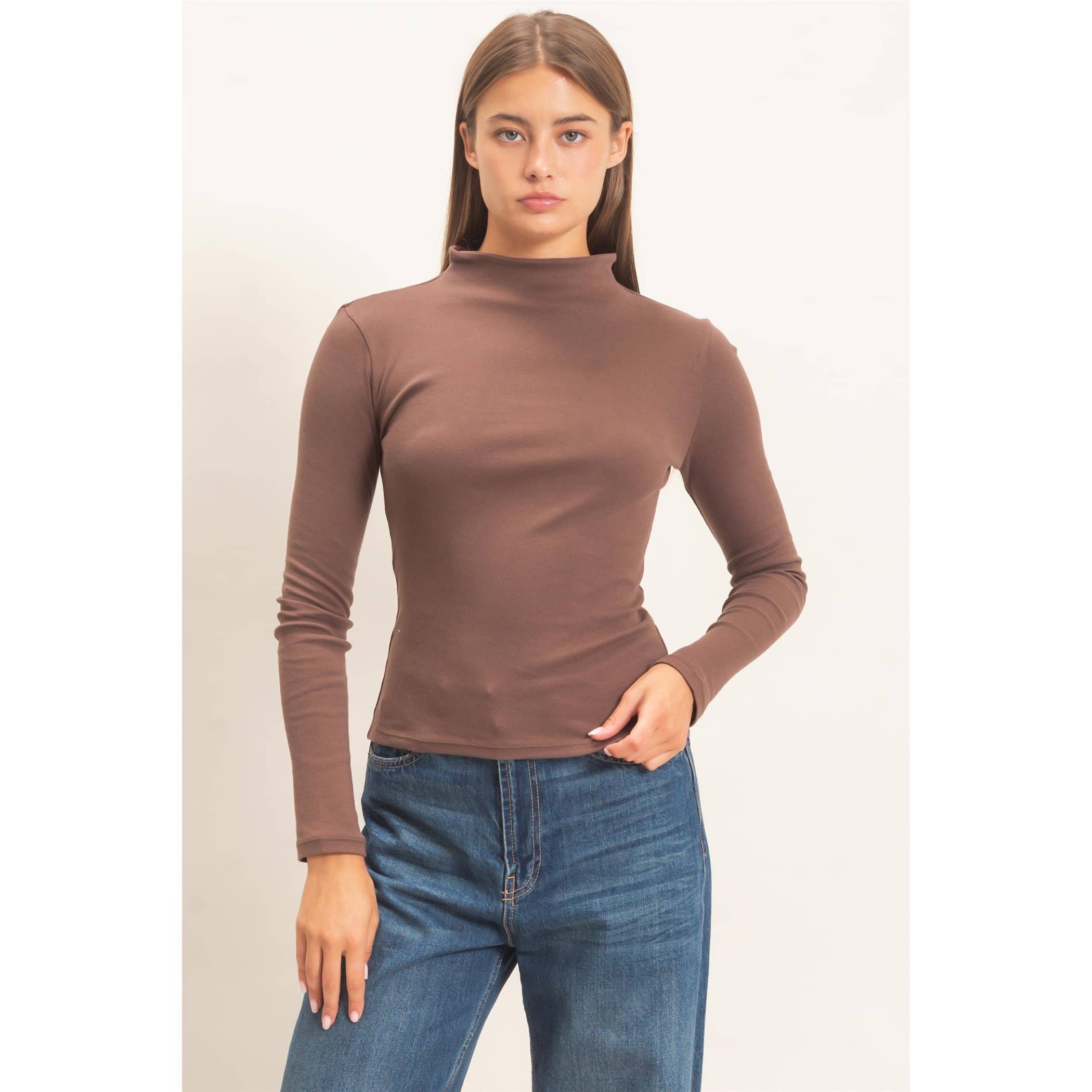 Mock Neck Long Sleeve