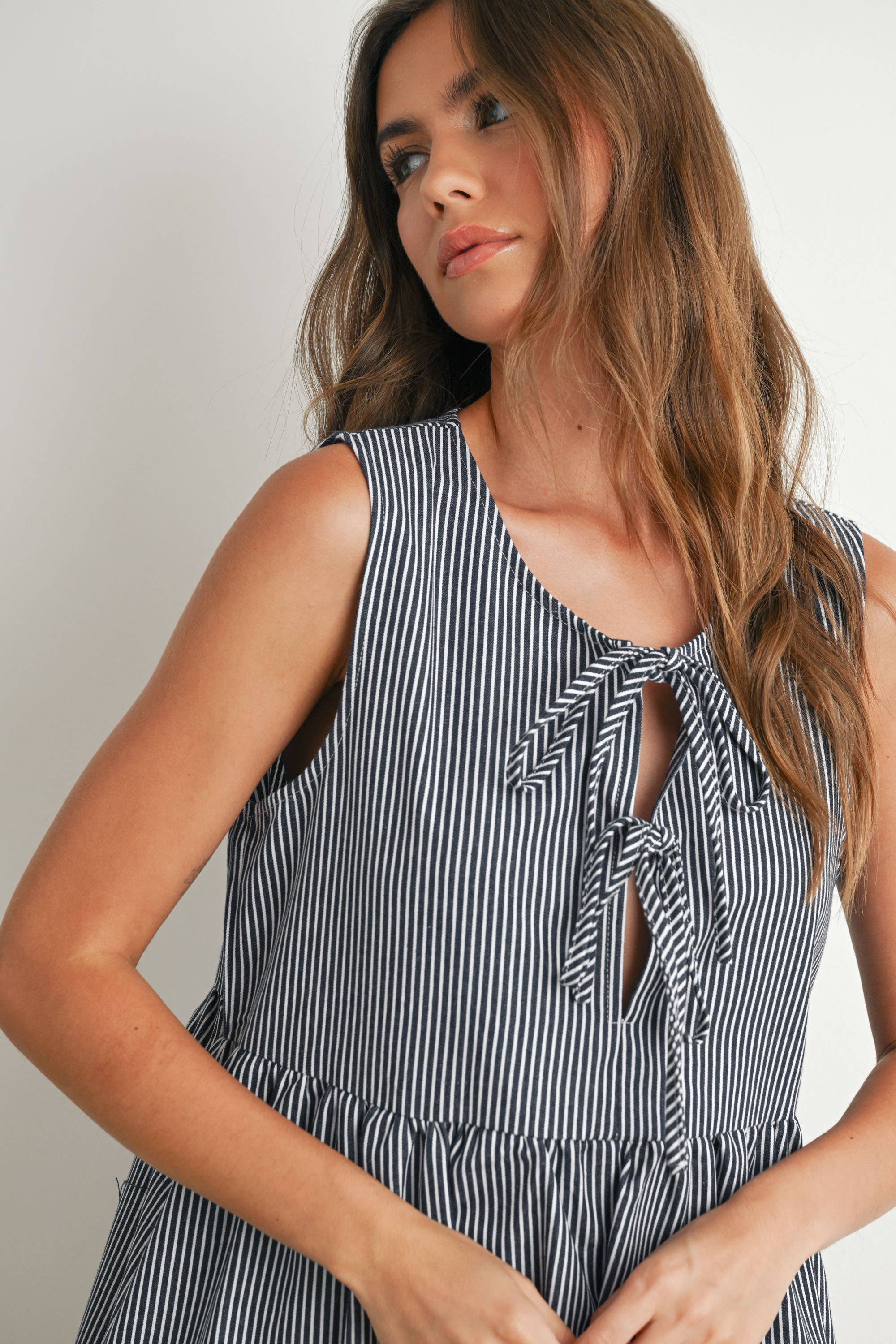 Mini Stripe Bowknot Dress