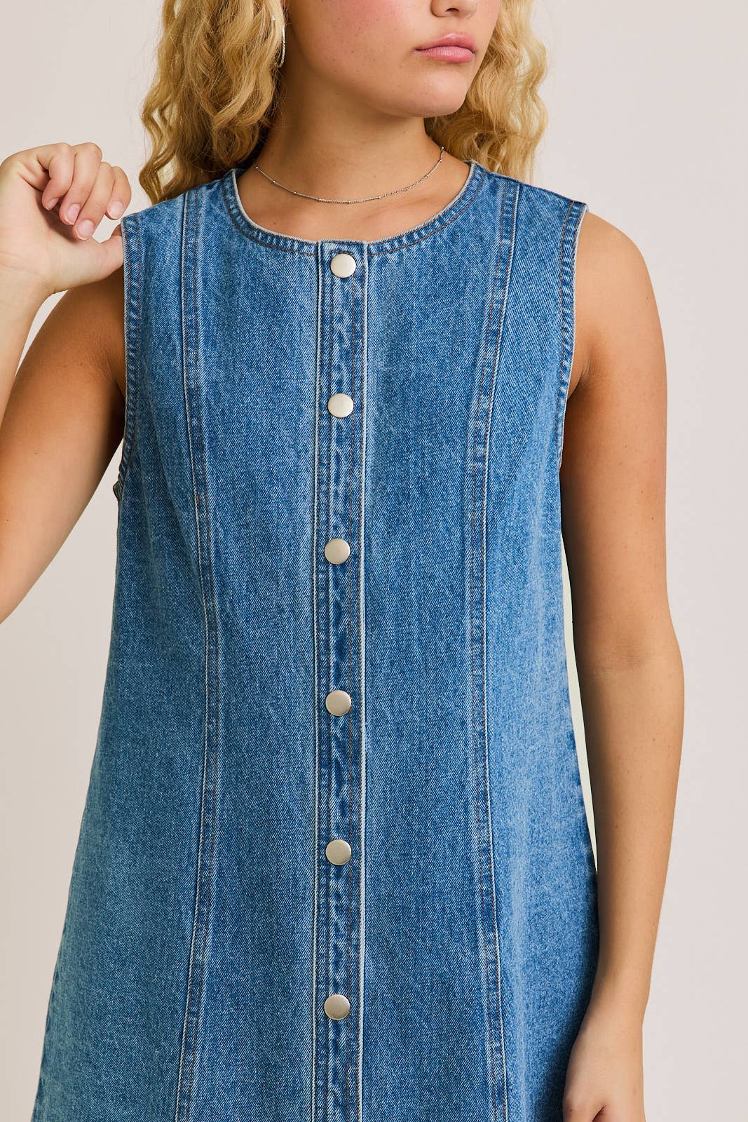 Leah Denim Mini Dress