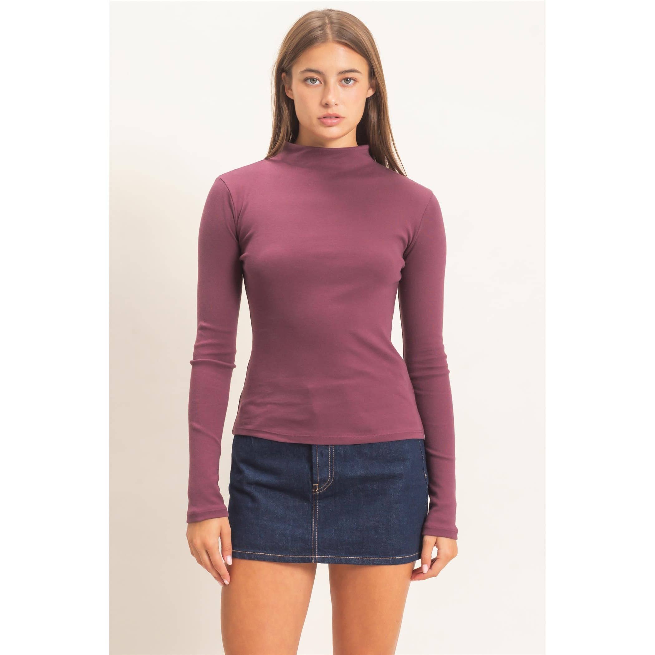 Mock Neck Long Sleeve