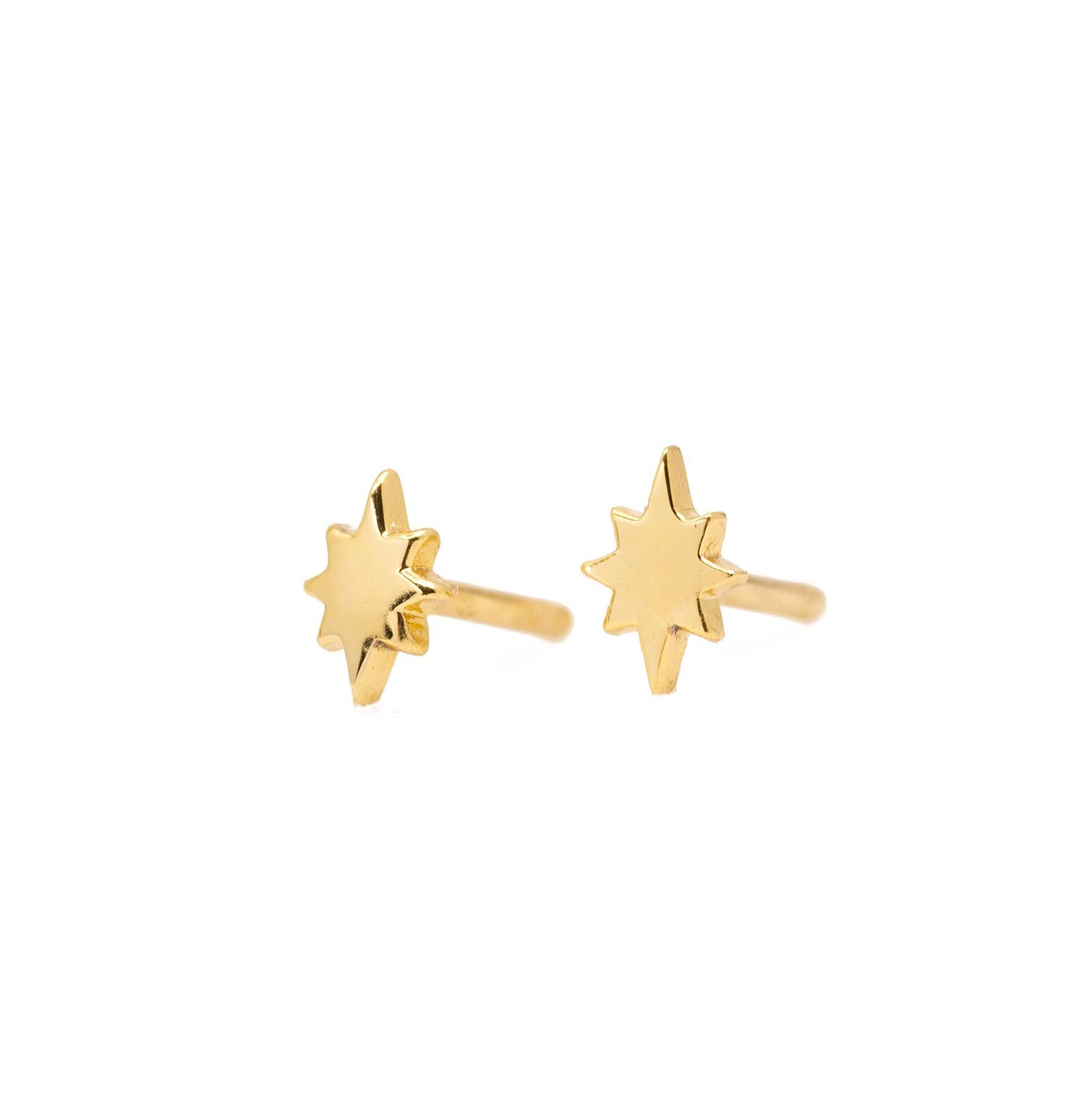 Starburst Stud Earrings in Gold