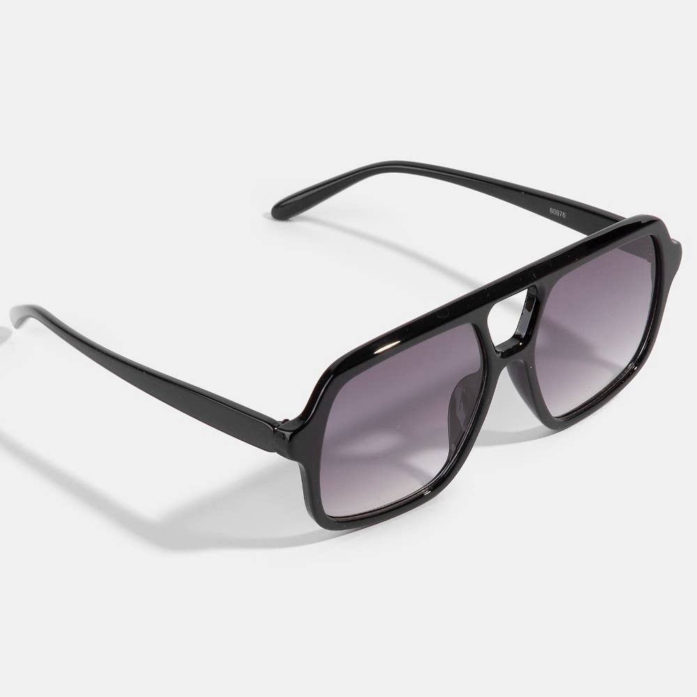 Large Acetate Frame Retro Aviator Sunglasses Set
