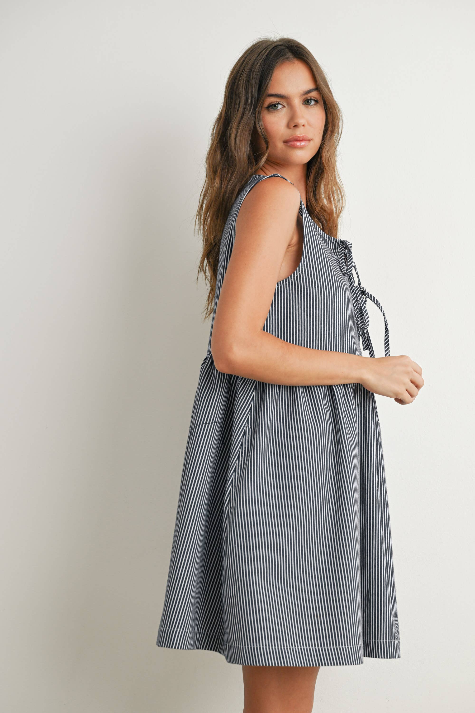 Mini Stripe Bowknot Dress