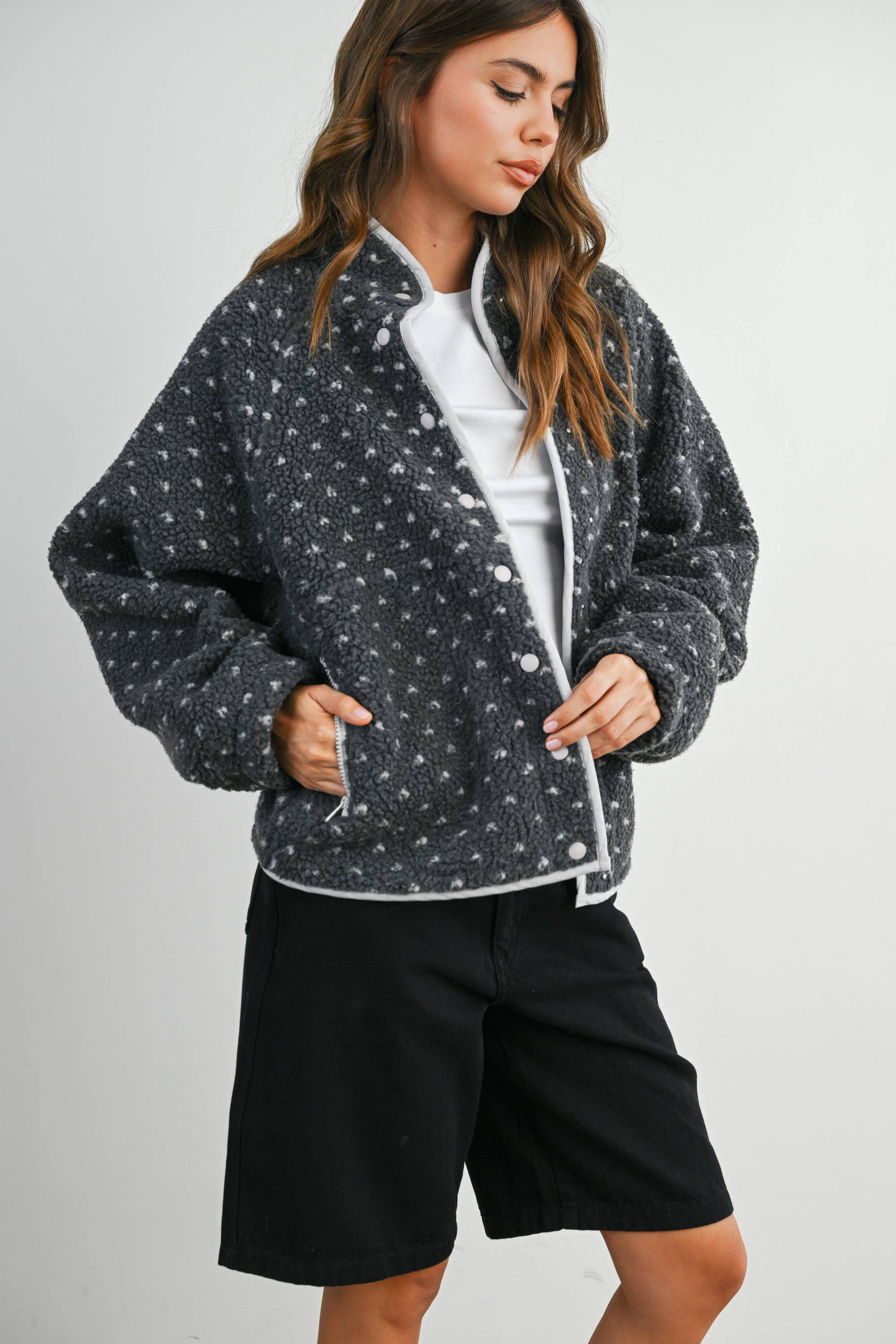 High Pile Fleece Puffer Jacket - BMJ7831