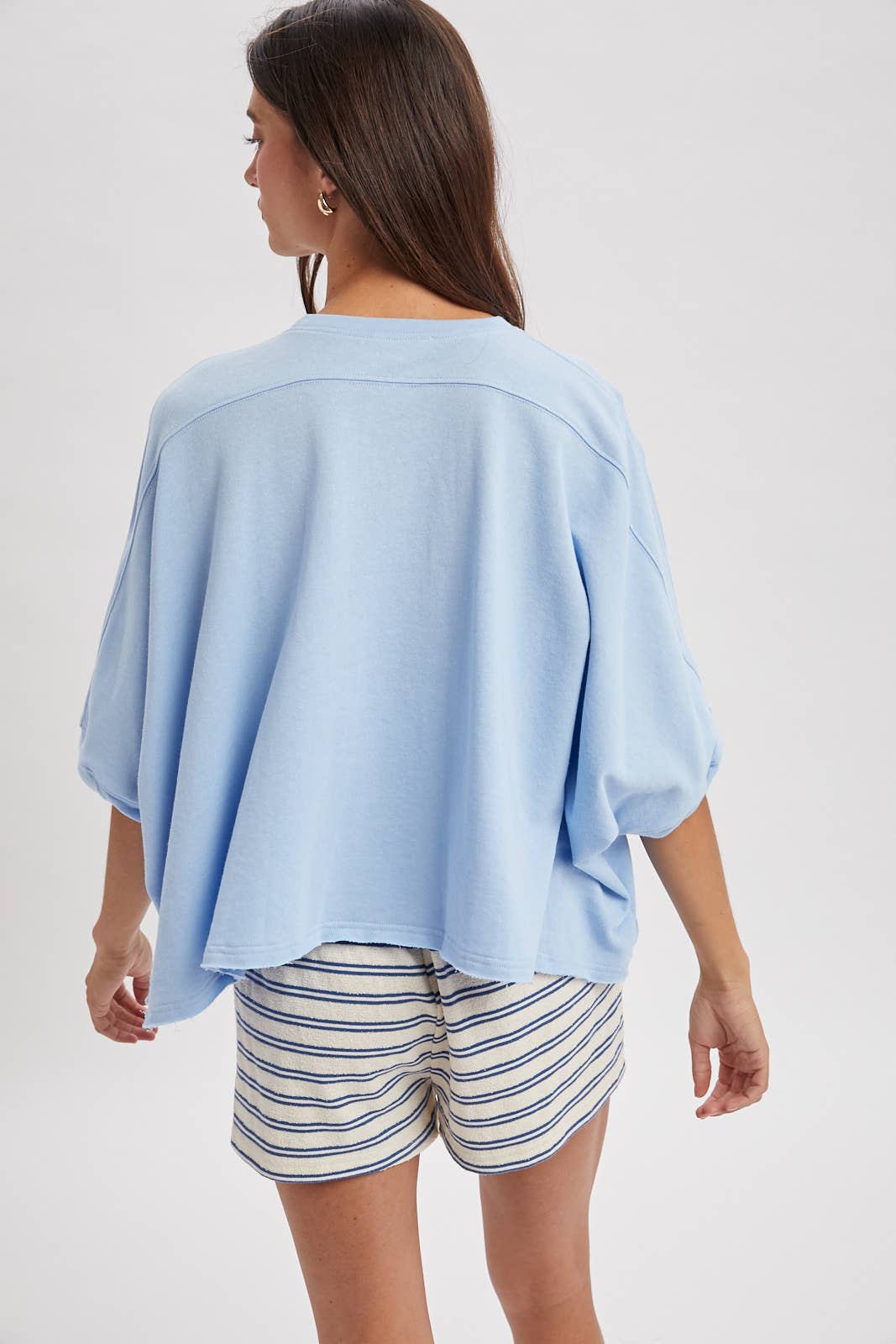 OVERSIZED RELAXED CROP KNIT TOP
