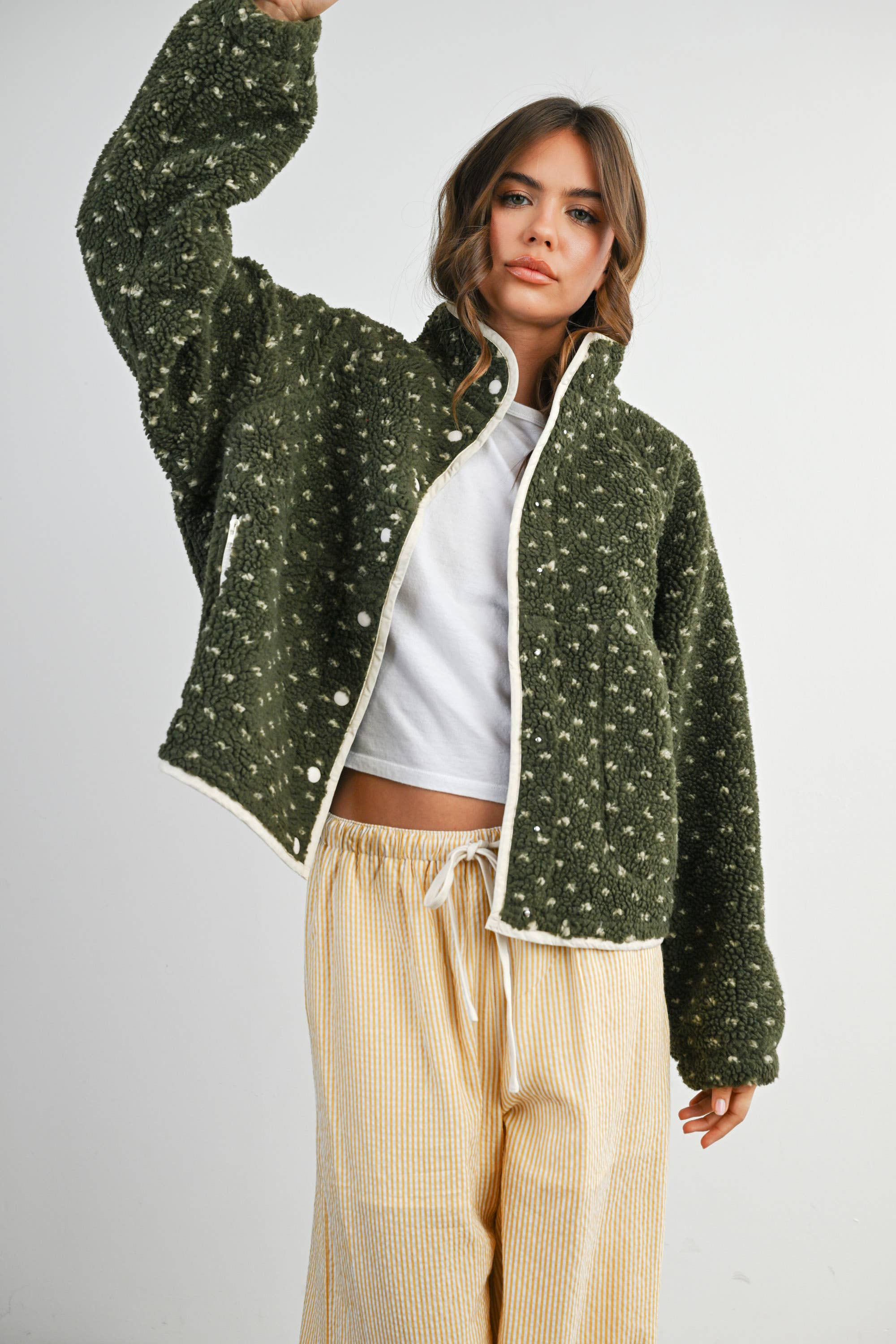 High Pile Fleece Puffer Jacket - BMJ7831