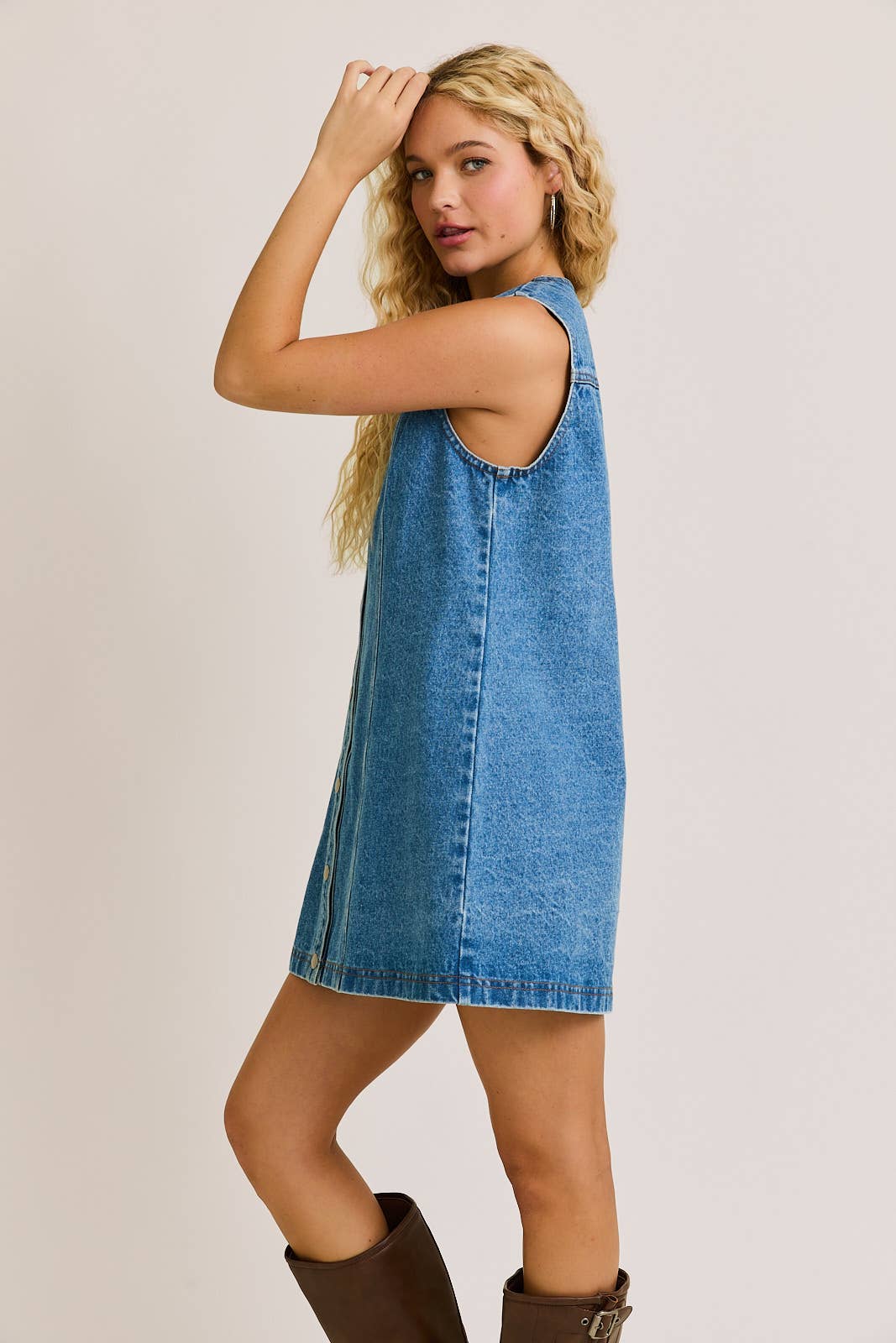 Leah Denim Mini Dress