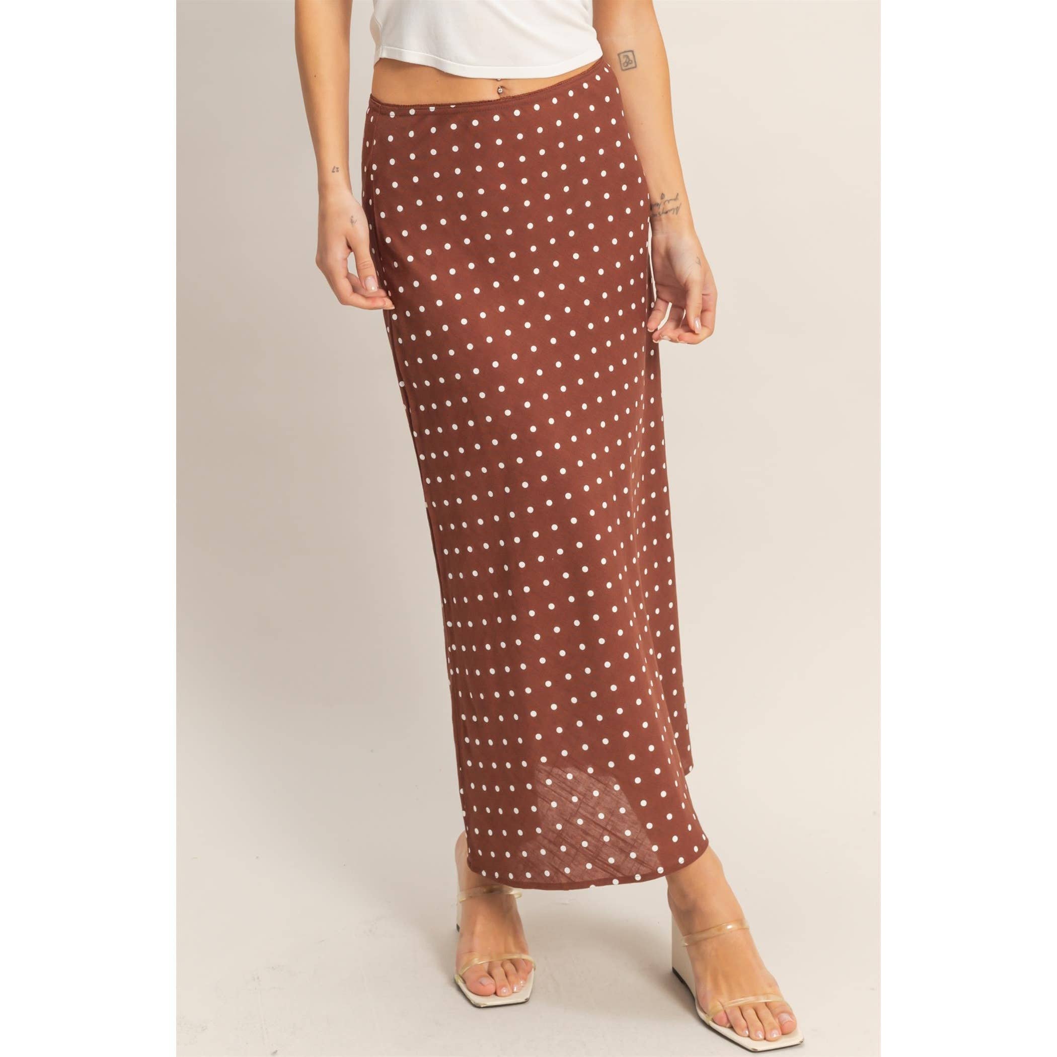 Polka Dot A-Line Skirt