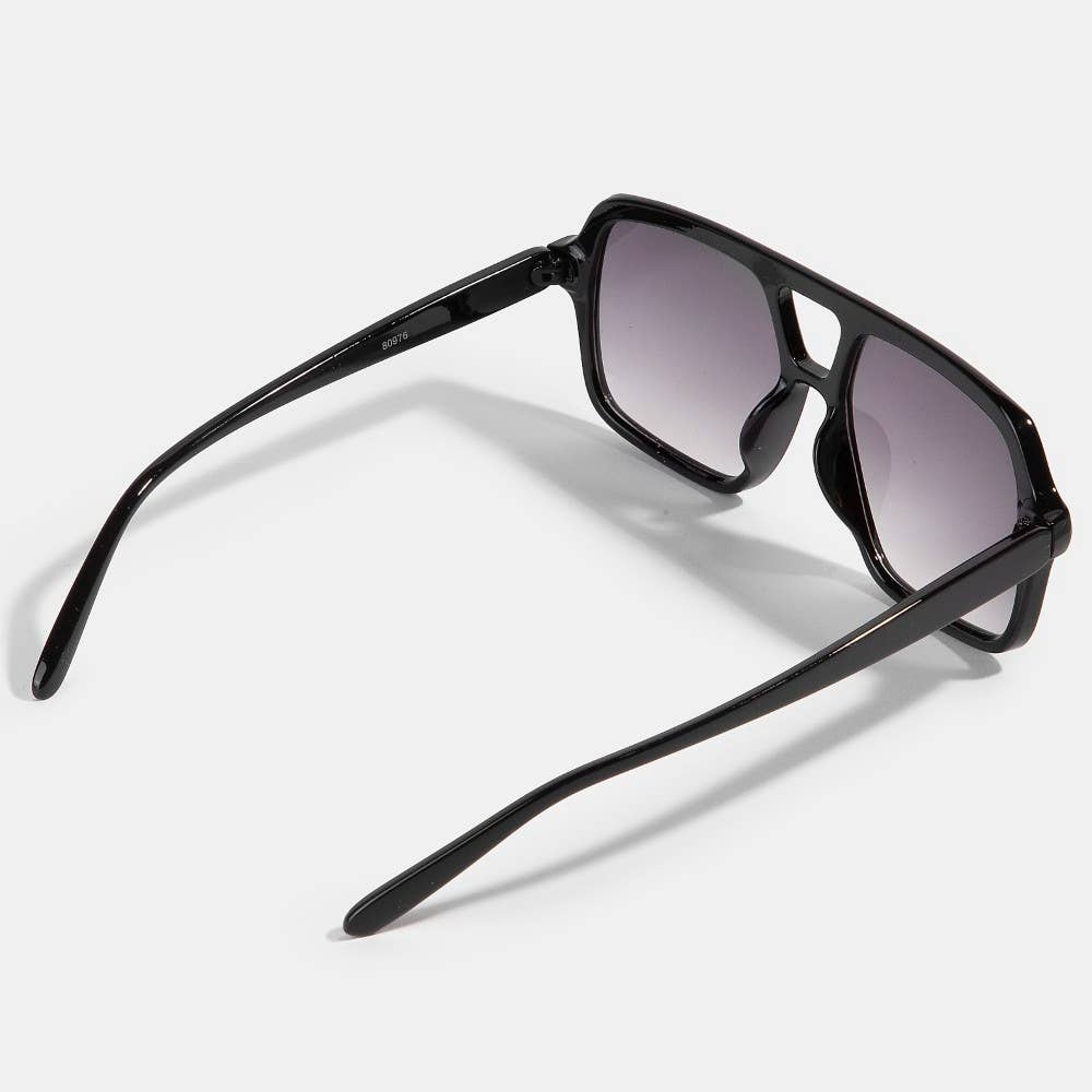 Large Acetate Frame Retro Aviator Sunglasses Set