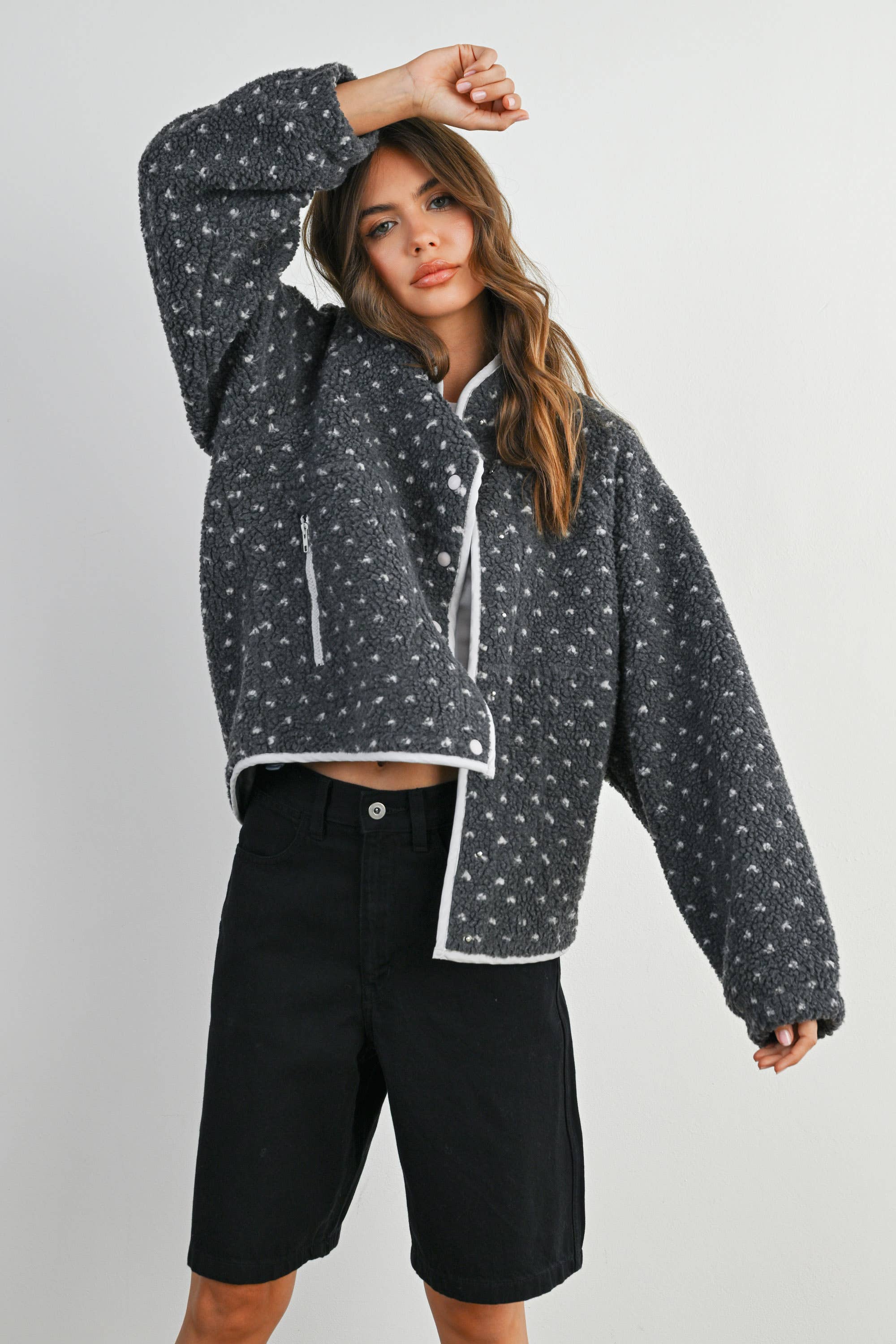High Pile Fleece Puffer Jacket - BMJ7831