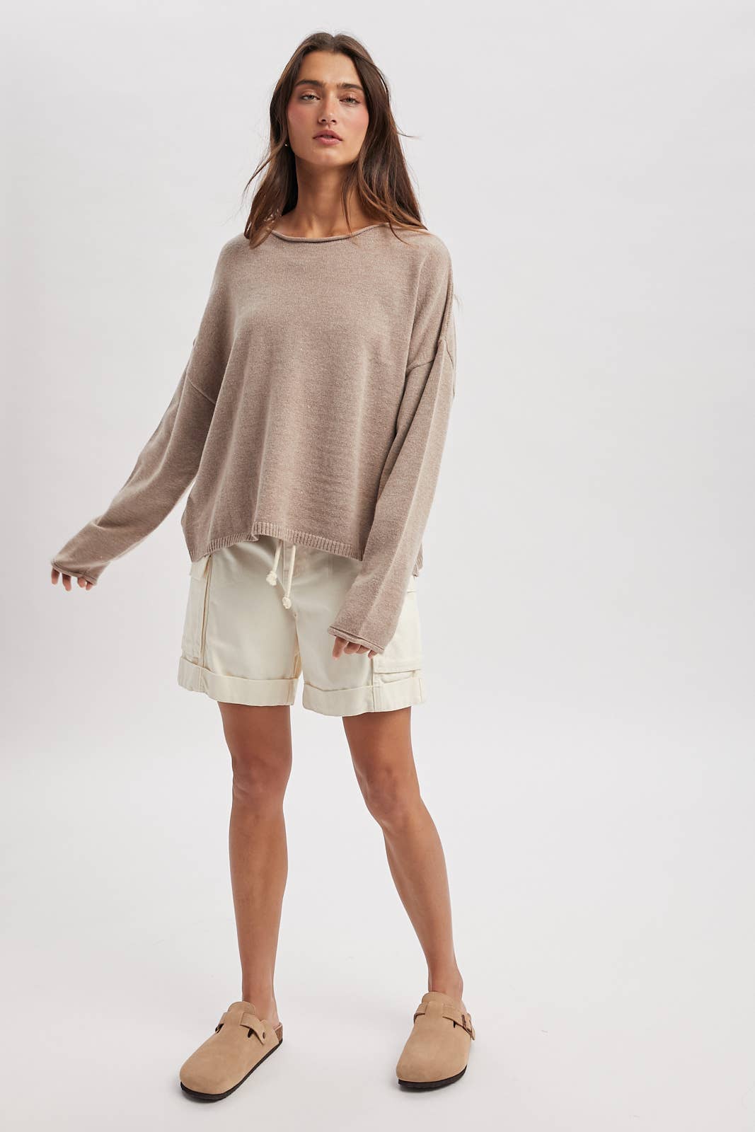 BOAT NECK LIGHTWEIGHT SWEATER