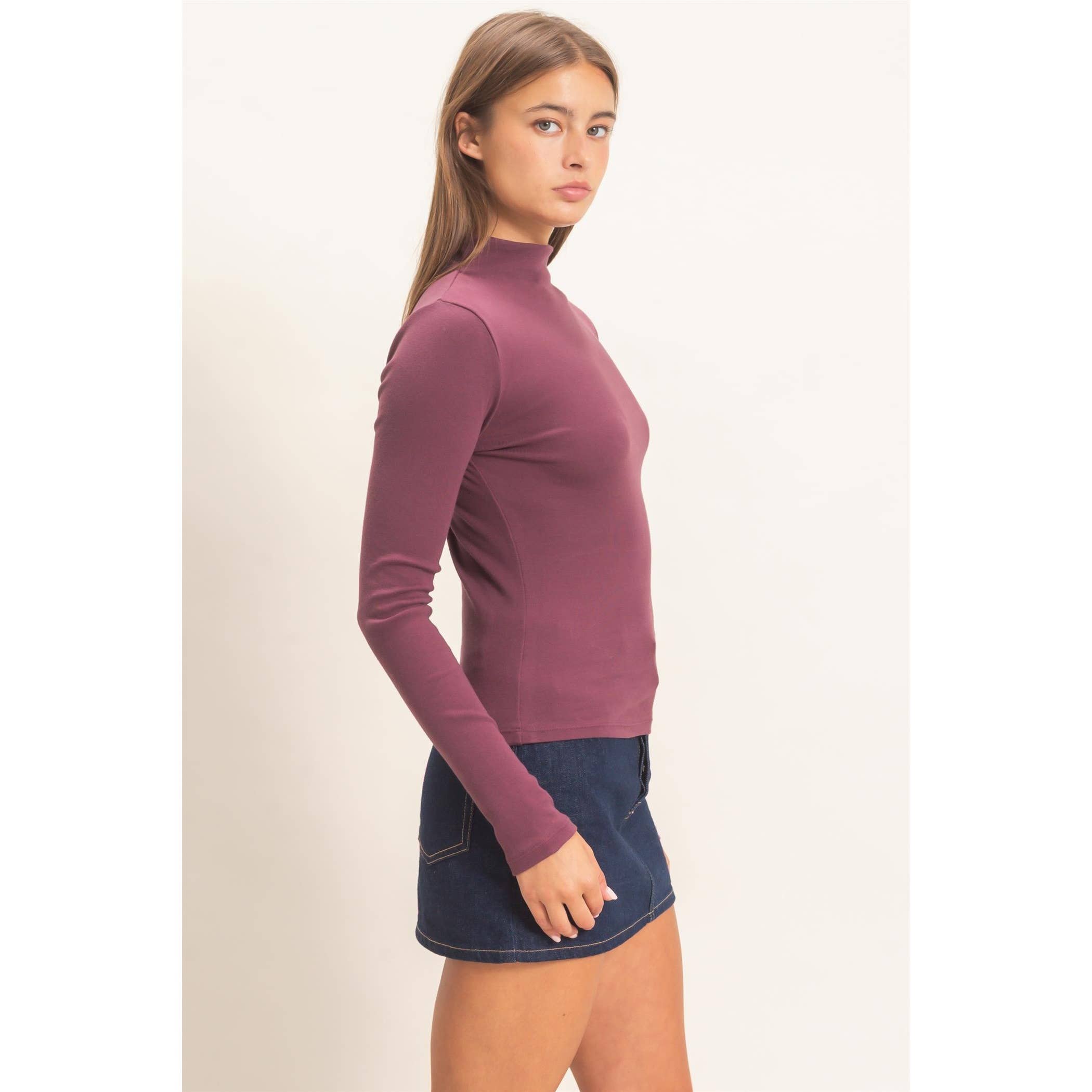 Mock Neck Long Sleeve