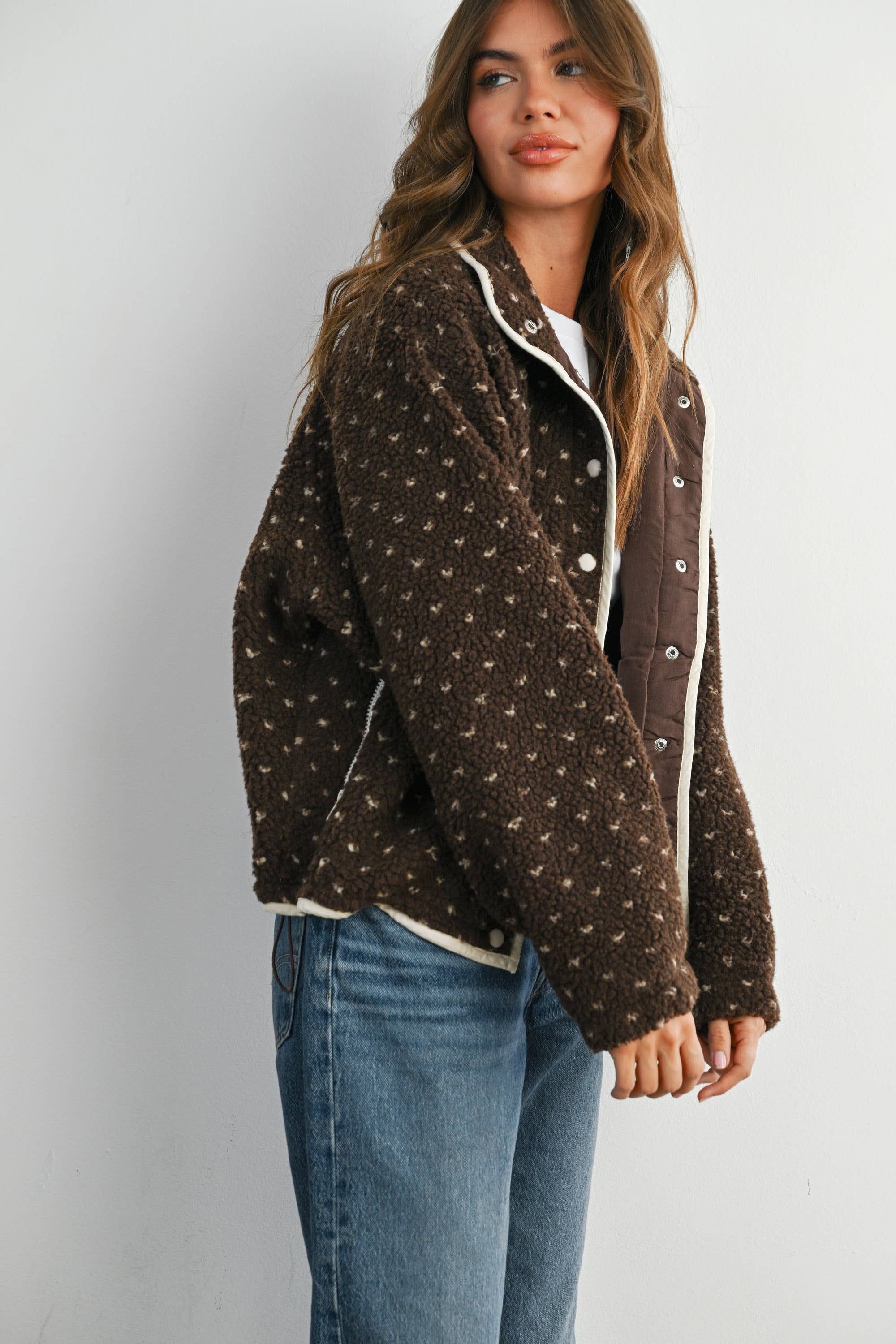 High Pile Fleece Puffer Jacket - BMJ7831