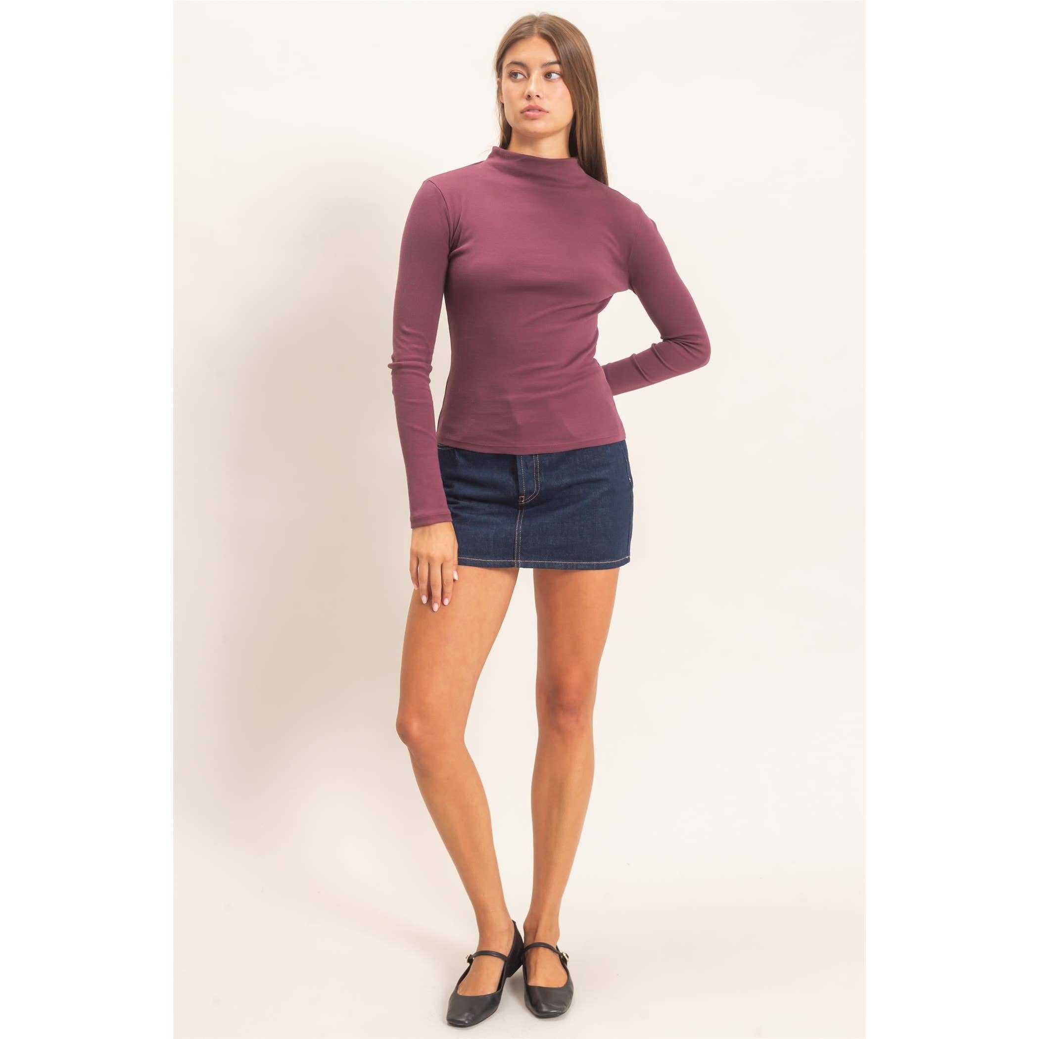 Mock Neck Long Sleeve