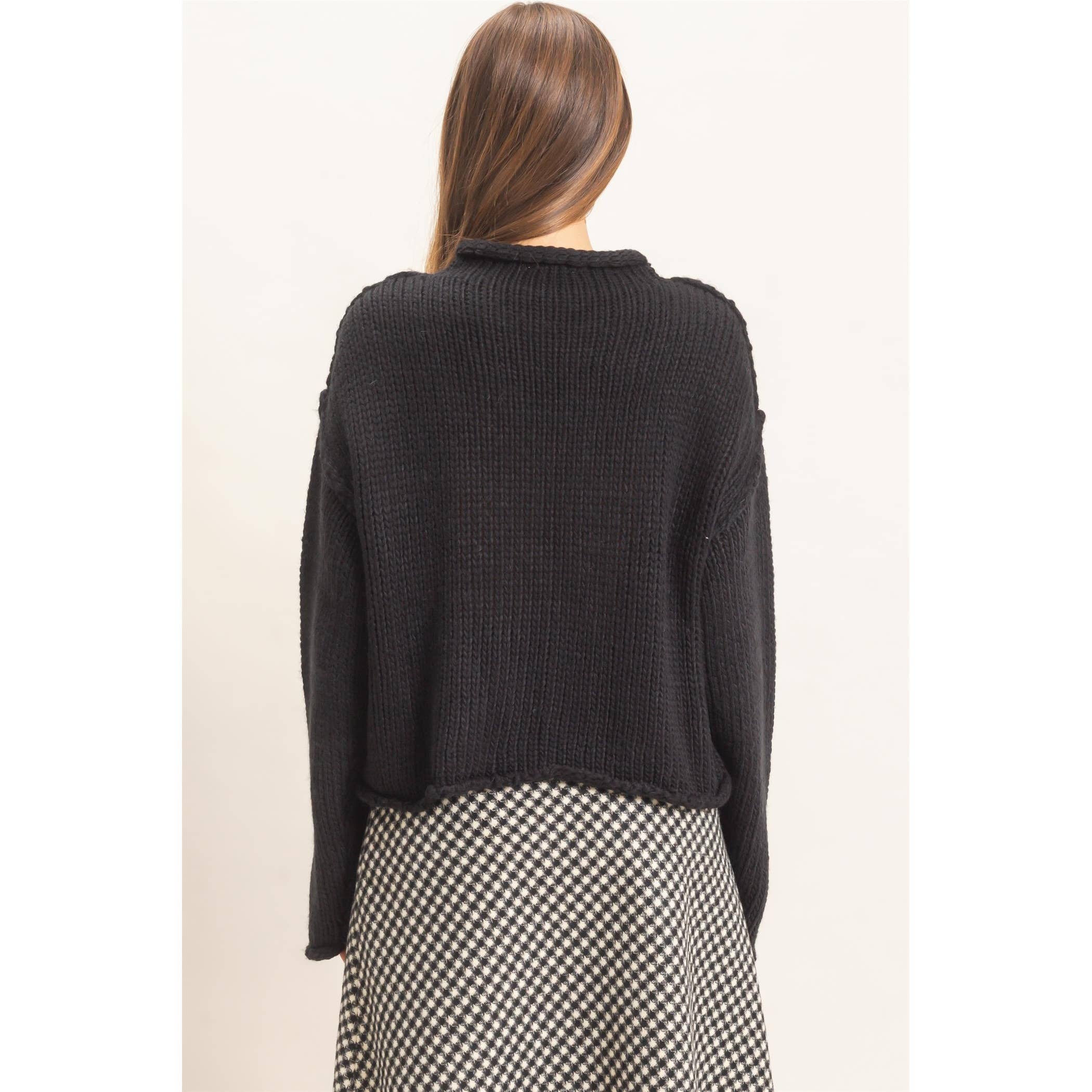 Rolled Collar Sweater