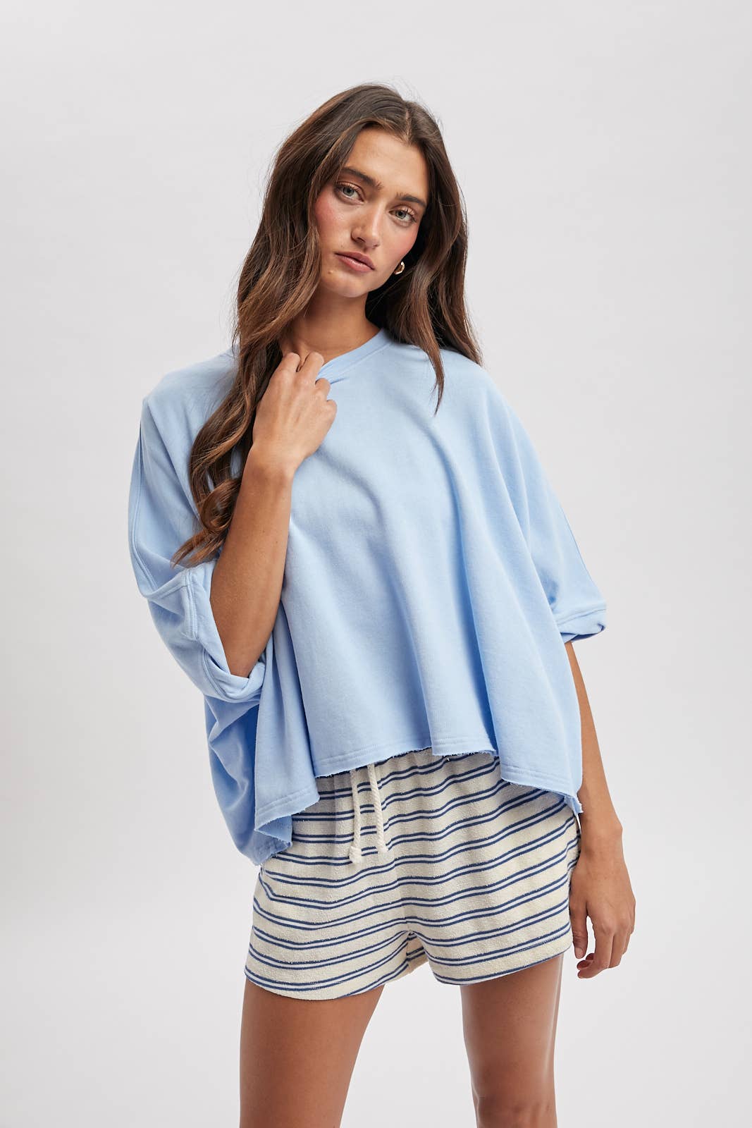 OVERSIZED RELAXED CROP KNIT TOP
